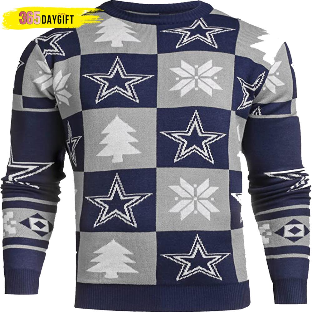 NFL Patches Style Ugly Sweater Dallas Cowboys Ugly Christmas Sweater- Best Christmas Gifts 2023