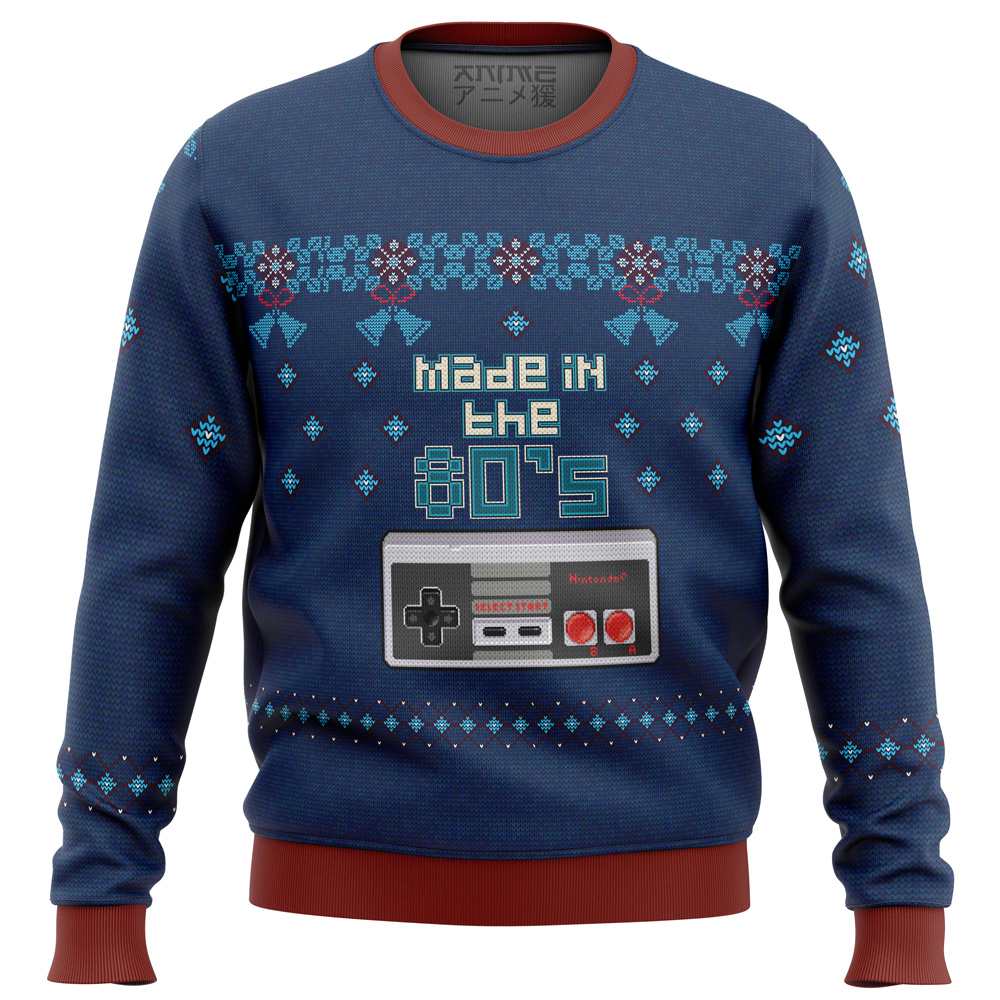 Nintendo made in the 80s Ugly Christmas Sweater- Best Christmas Gifts 2023