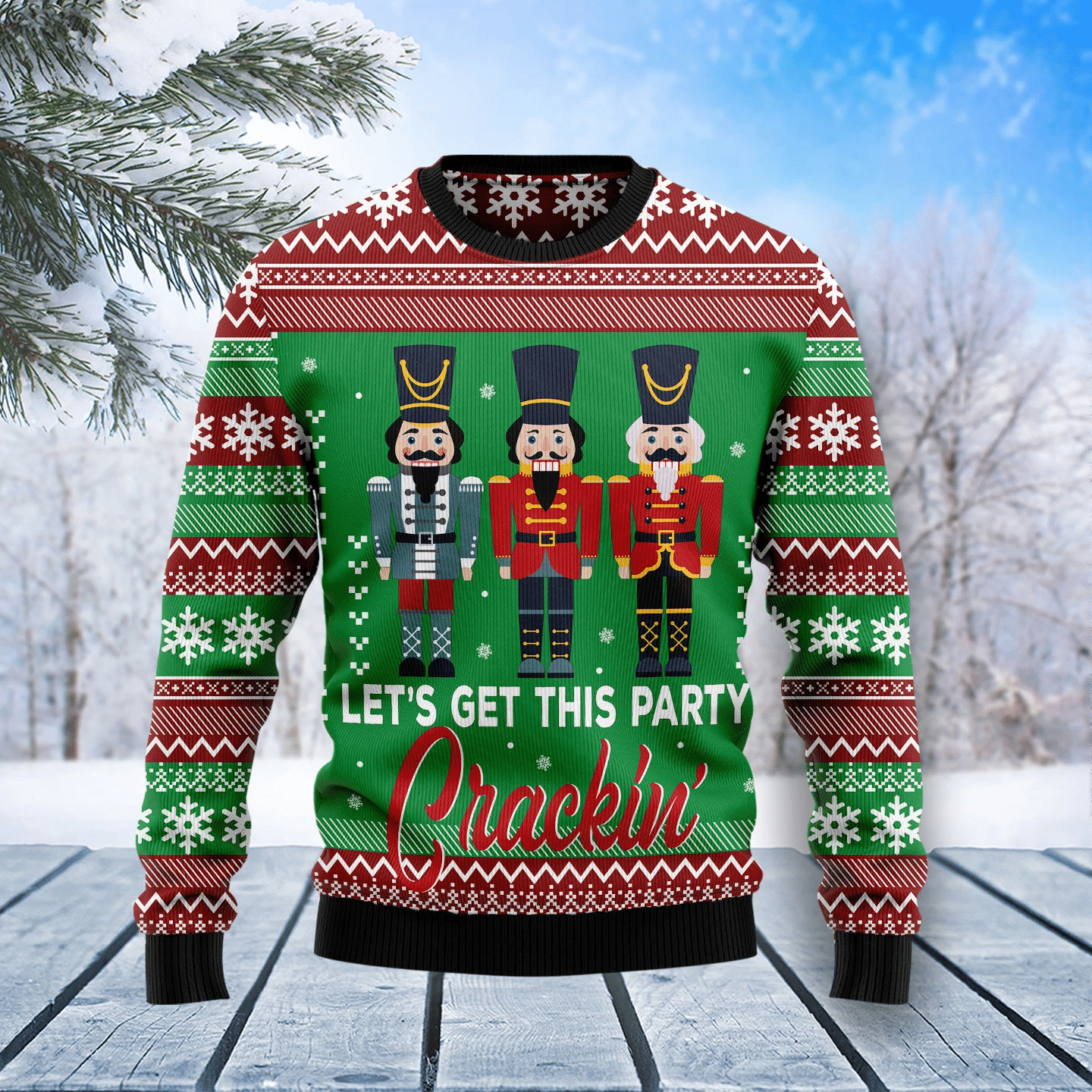 Nutcracker Party Cracking Christmas Ugly Christmas Sweater- Best Christmas Gifts 2023