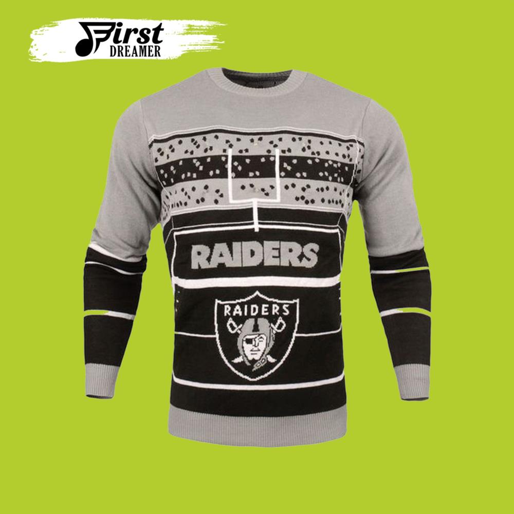 Oakland Raiders Stadium Light Up Raiders Ugly Christmas Sweater- Best Christmas Gifts 2023