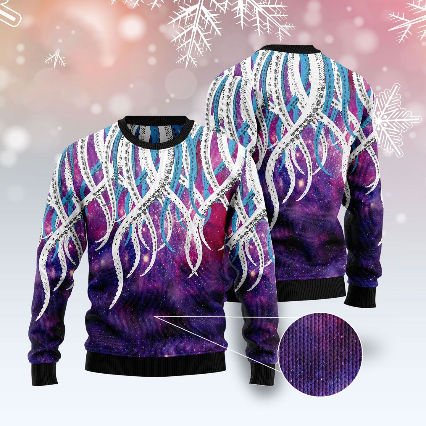 Octopus Galaxy Ugly Christmas Sweater- Best Christmas Gifts 2023