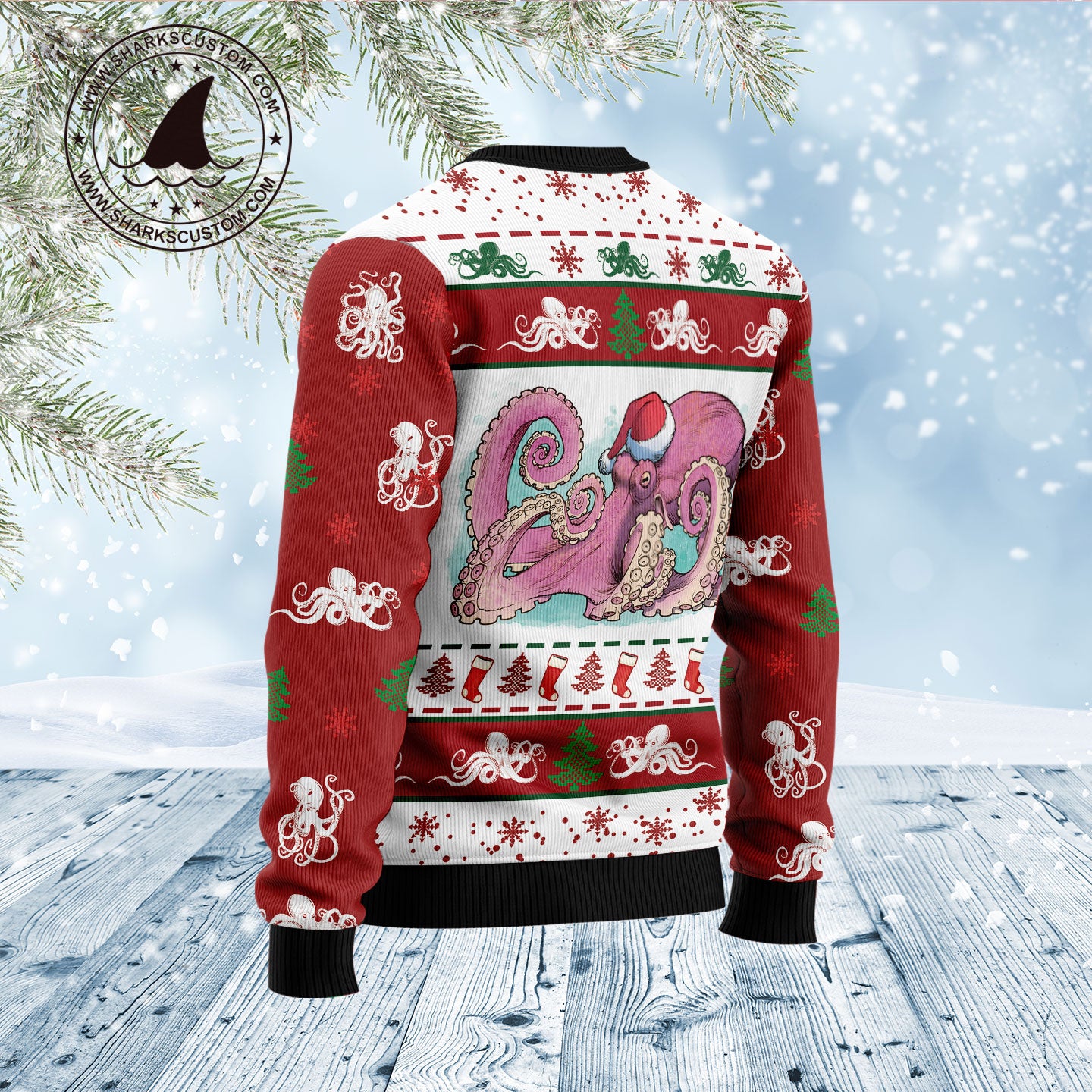 Octopus Noel D2810 Ugly Christmas Sweater- Best Christmas Gifts 2023