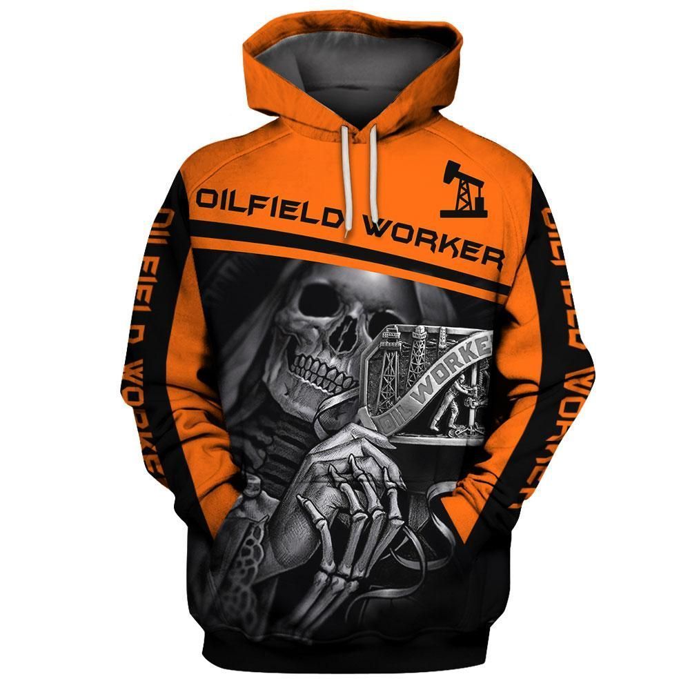 Oilfield Worker Black Orange Cute