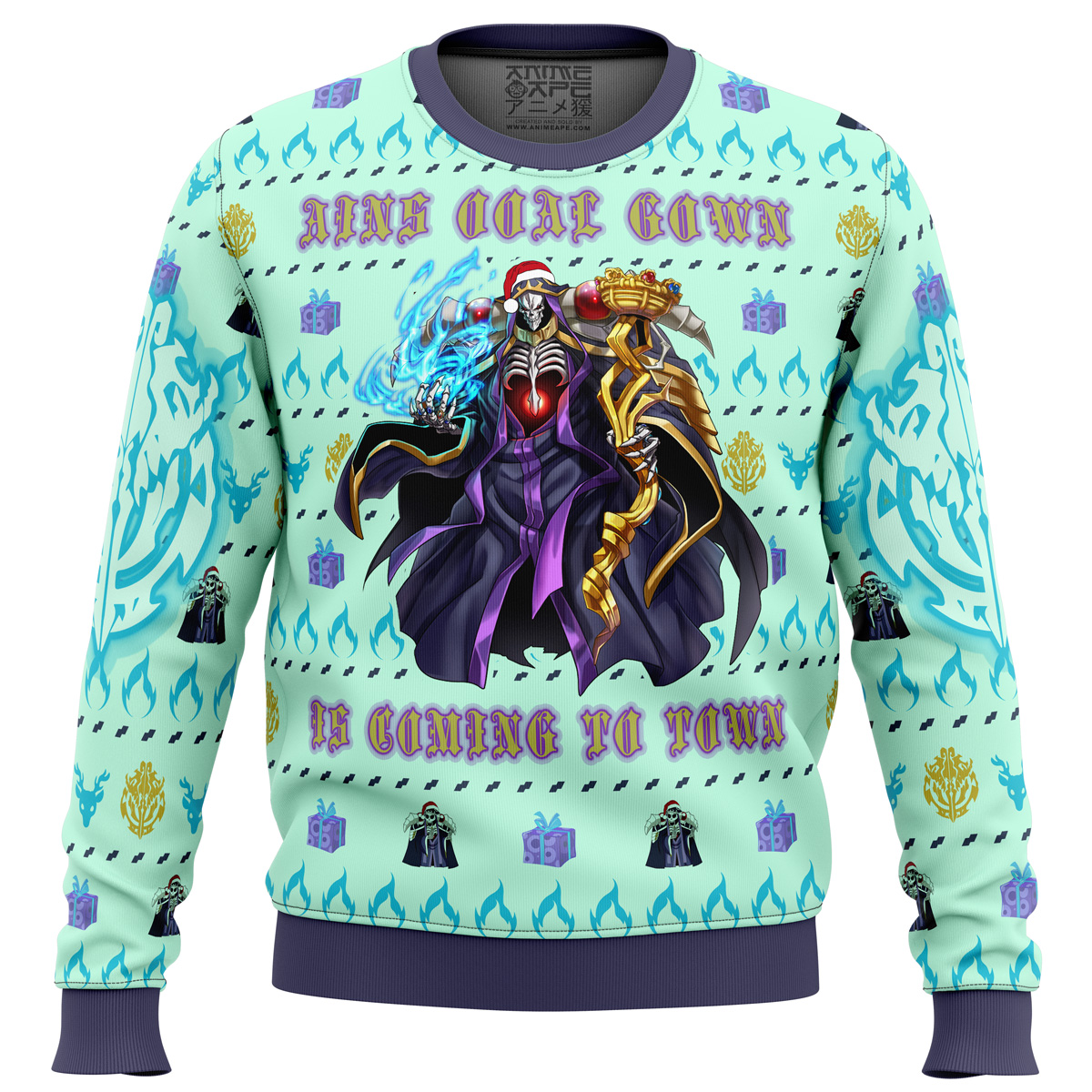 Overlord Ainz Ooal Gown Ugly Christmas Sweater- Best Christmas Gifts 2023