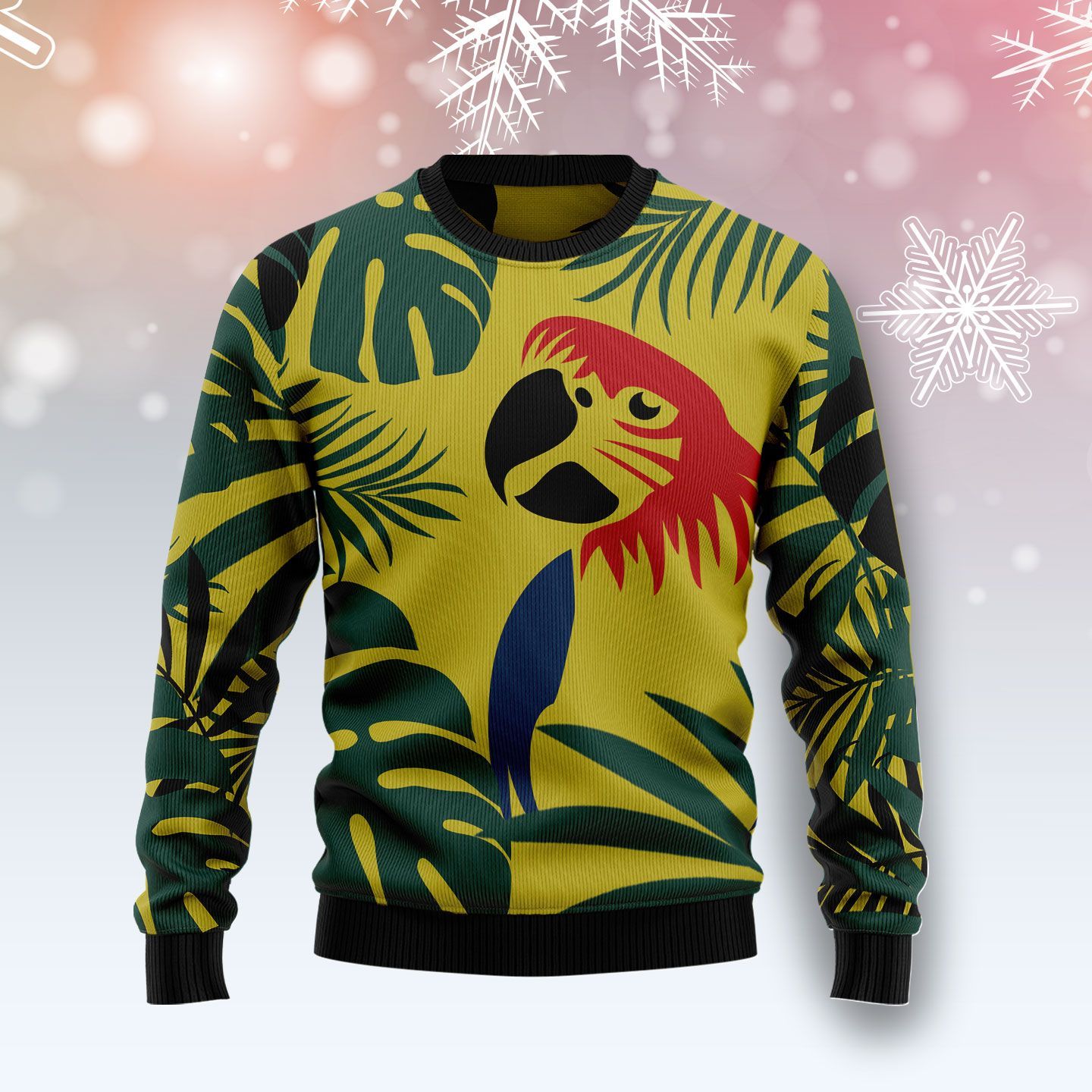 Parrot Tropical Leaf Ugly Christmas Sweater – Best Christmas Gifts 2023