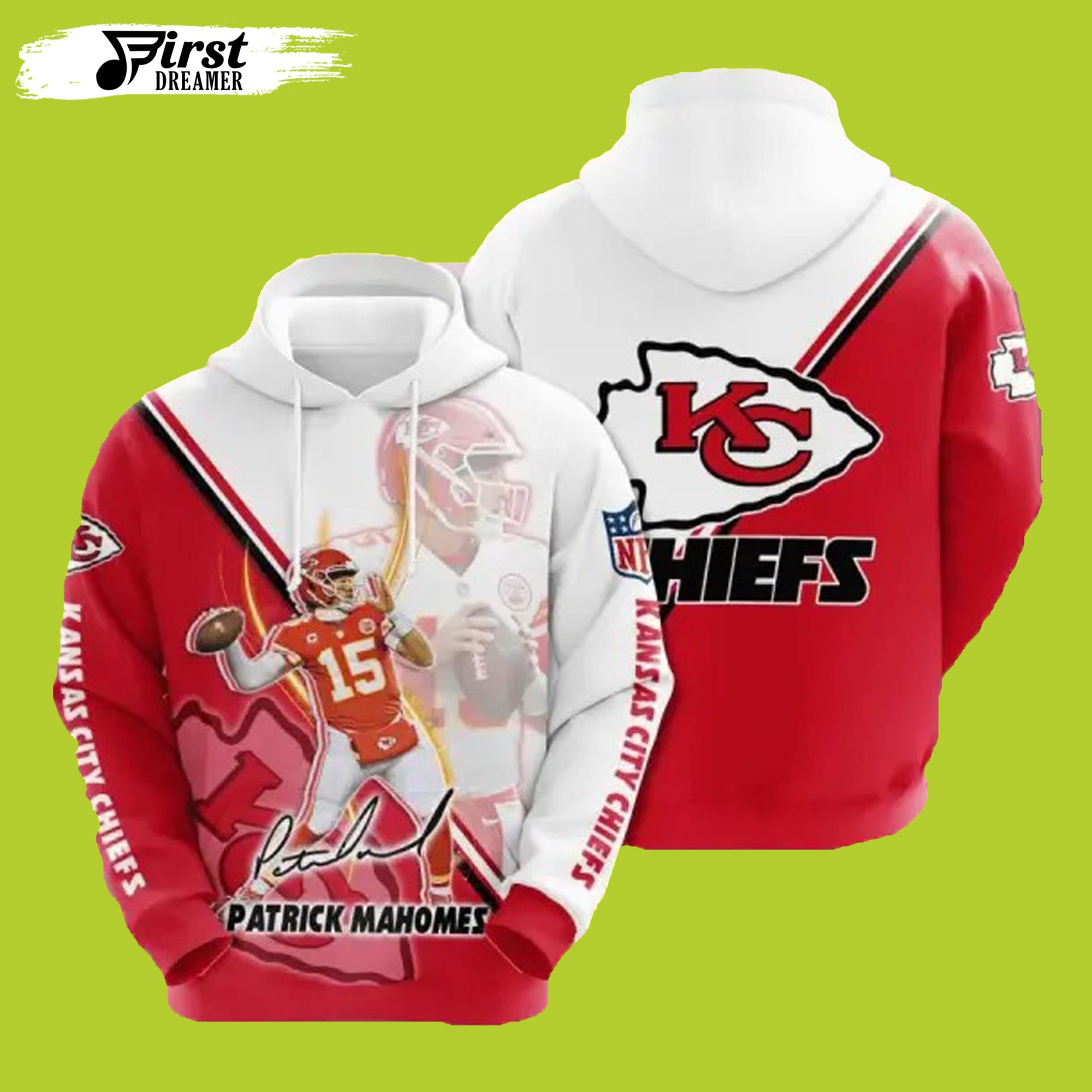 Patrick Mahomes Kansas City Chiefs Hoodie 3D Classic