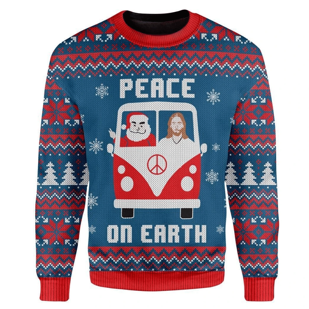 Peace On Earth  Ugly Christmas Sweater – Best Christmas Gifts 2023