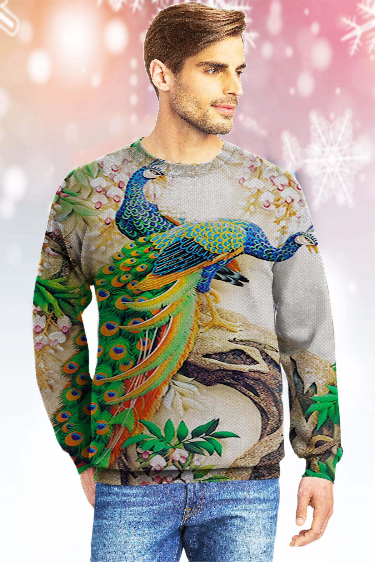 Peacock KVH Ugly Christmas Sweater|Crewneck Sweatshirts For Men & Women|Merry Christmas- Best Christmas Gifts 2023