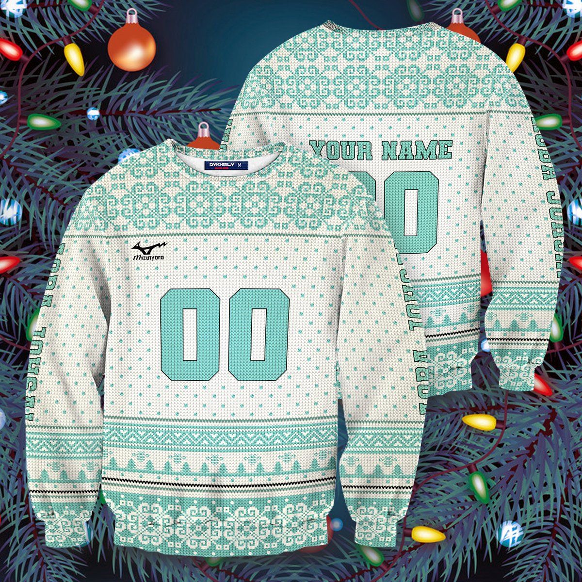 Personalized Team Aoba Johsai Christmas Wool Ugly Christmas Sweater – Best Christmas Gifts 2023