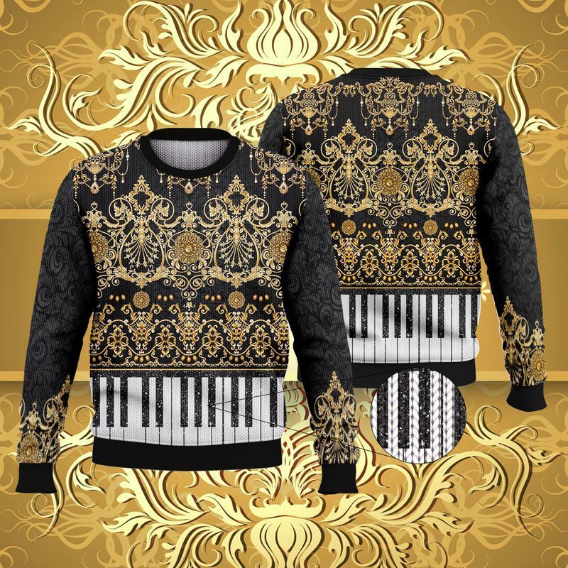 Piano Royal Unique Ugly Christmas Sweater- Best Christmas Gifts 2023