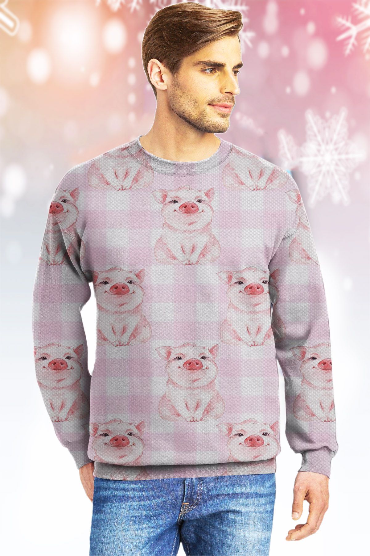 Pig KVH Ugly Christmas Sweater|Crewneck Sweatshirts For Men & Women|Merry Christmas- Best Christmas Gifts 2023