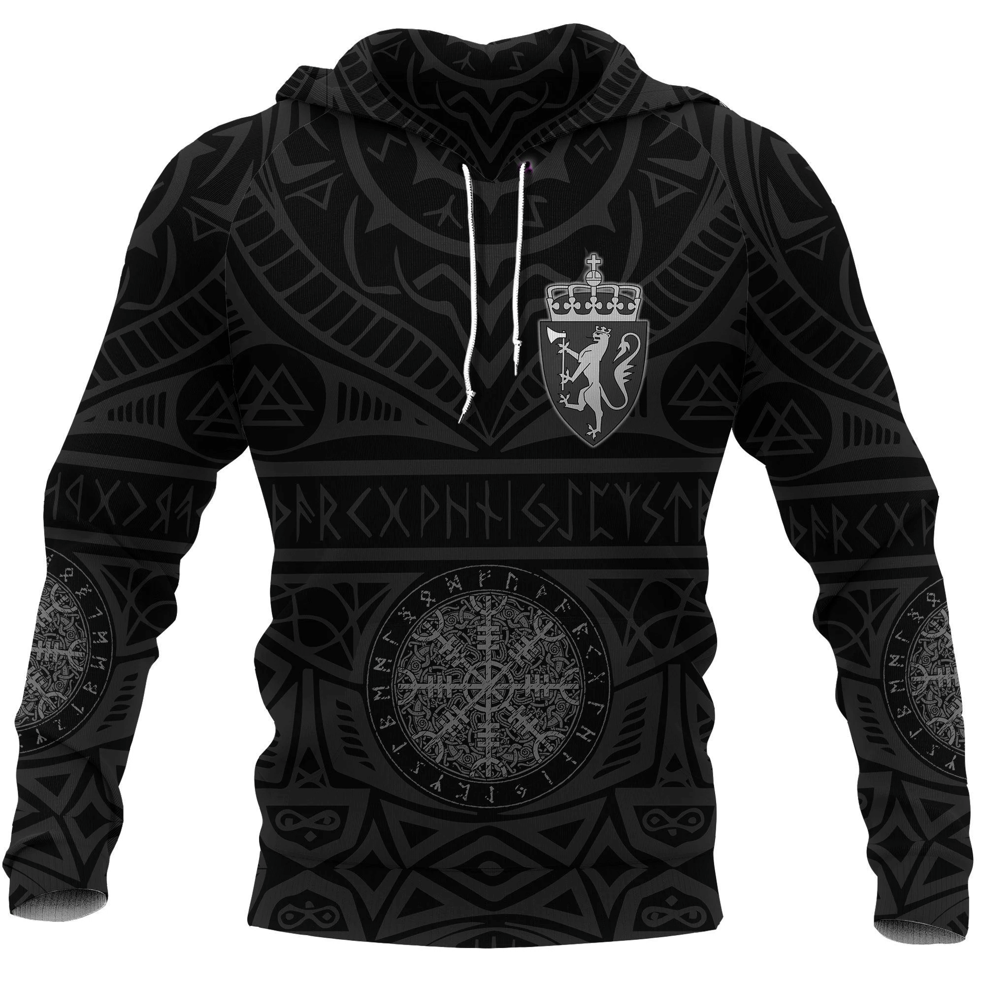 Pipefitter Clothing Awesome Pipefitter Viking Tattoo Black 3D Hoodie