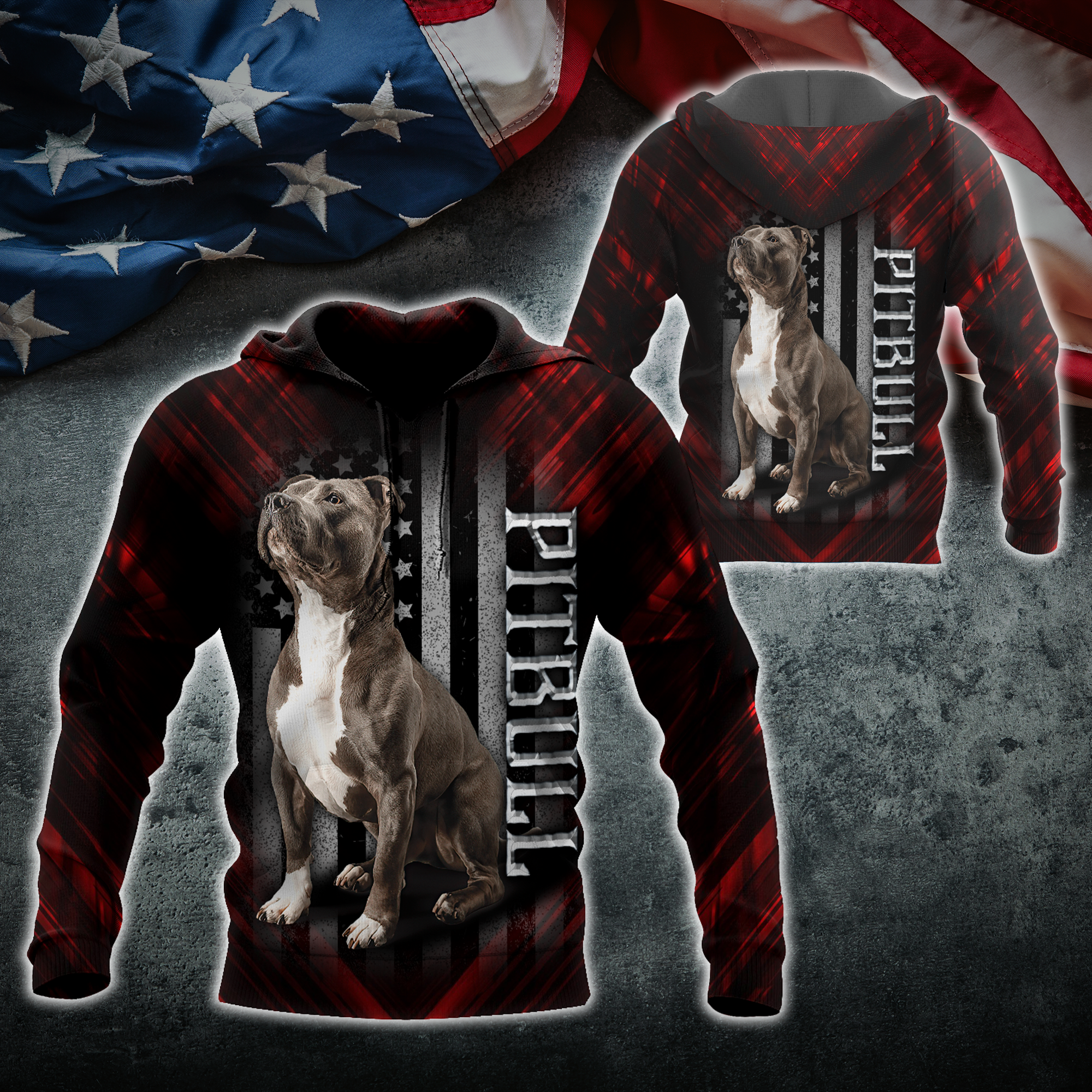 Pitbull 3D Hoodie