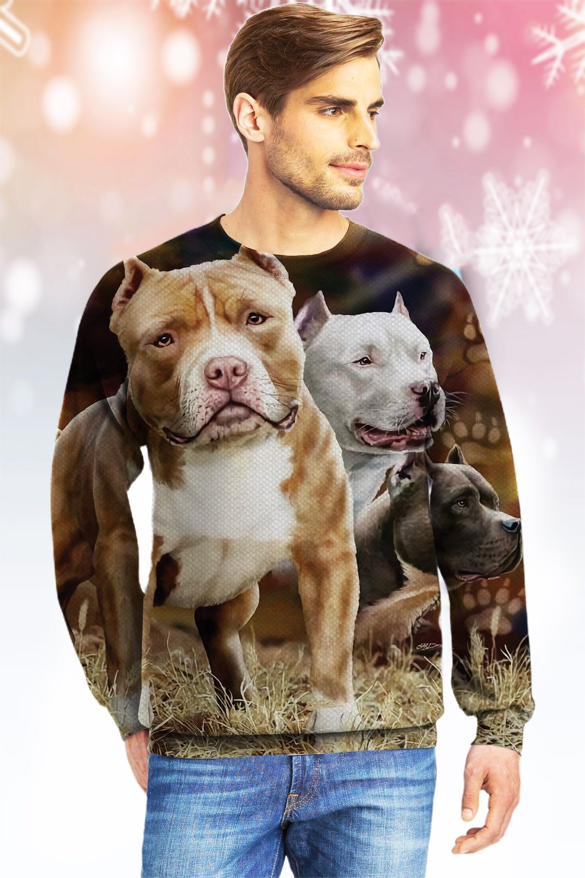 Pitbull Pack   Ugly Christmas Sweater- Best Christmas Gifts 2023