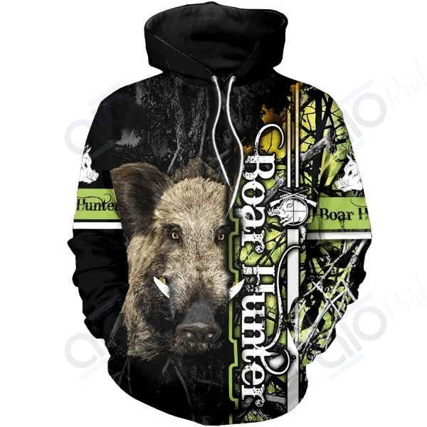 Pl419 Beautiful Wild Boar Ed Unisex 3D Hoodie