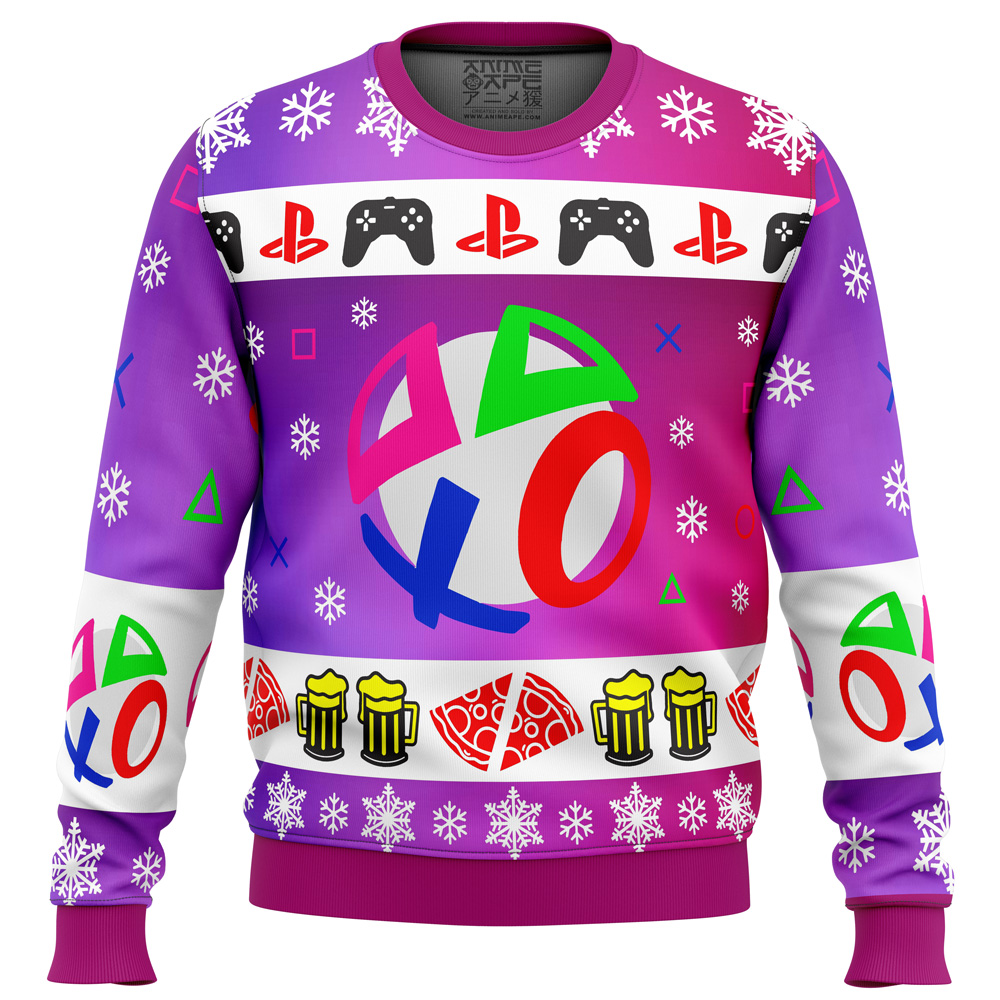 Playstation Neon Ugly Christmas Sweater- Best Christmas Gifts 2023