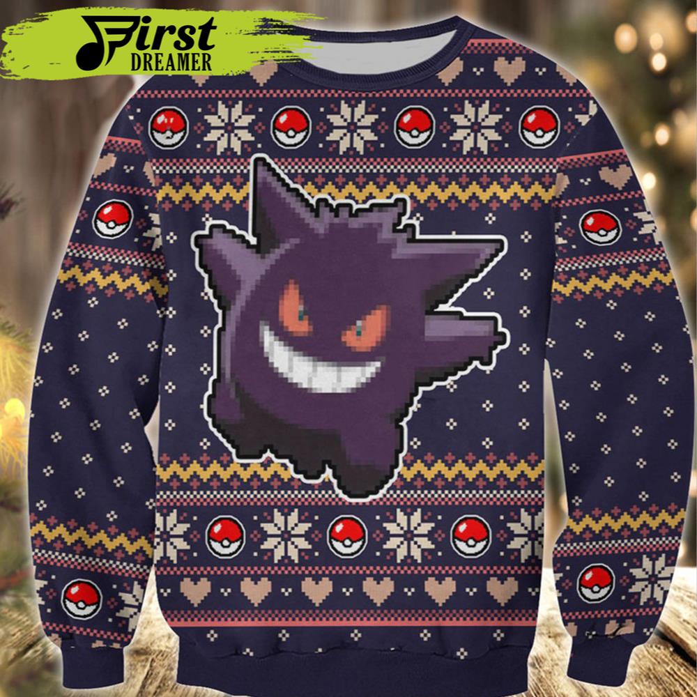 Pokemon Knitted Gengar Pokemon Ugly Christmas Sweater Merry Christmas – The First Dreamer Store- Best Christmas Gifts 2023