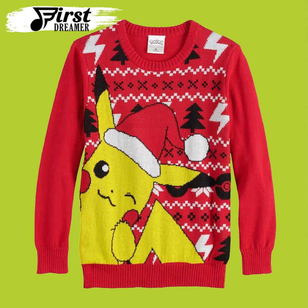 Pokemon Pikachu Santa Pokemon Ugly Christmas Sweater – The First Dreamer Store- Best Christmas Gifts 2023