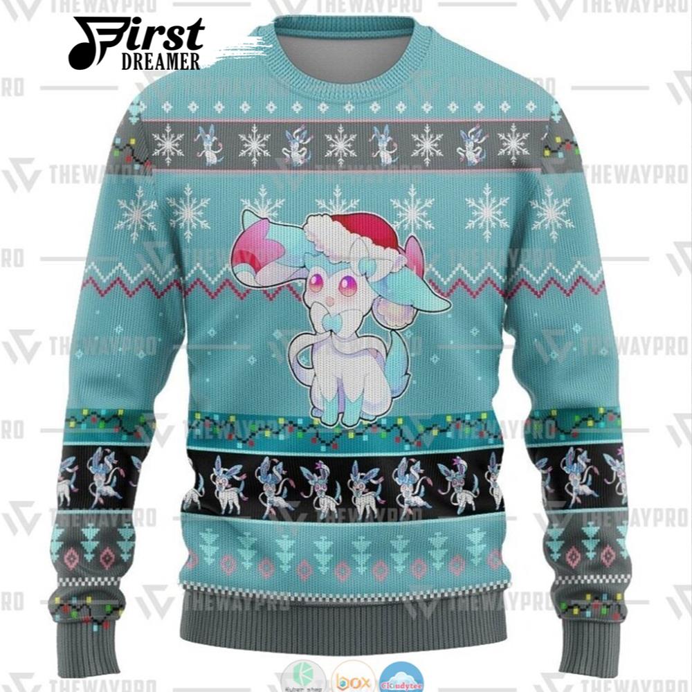 Pokemon Sylveon Christmas Pokemon Ugly Christmas Sweater – The First Dreamer Store- Best Christmas Gifts 2023