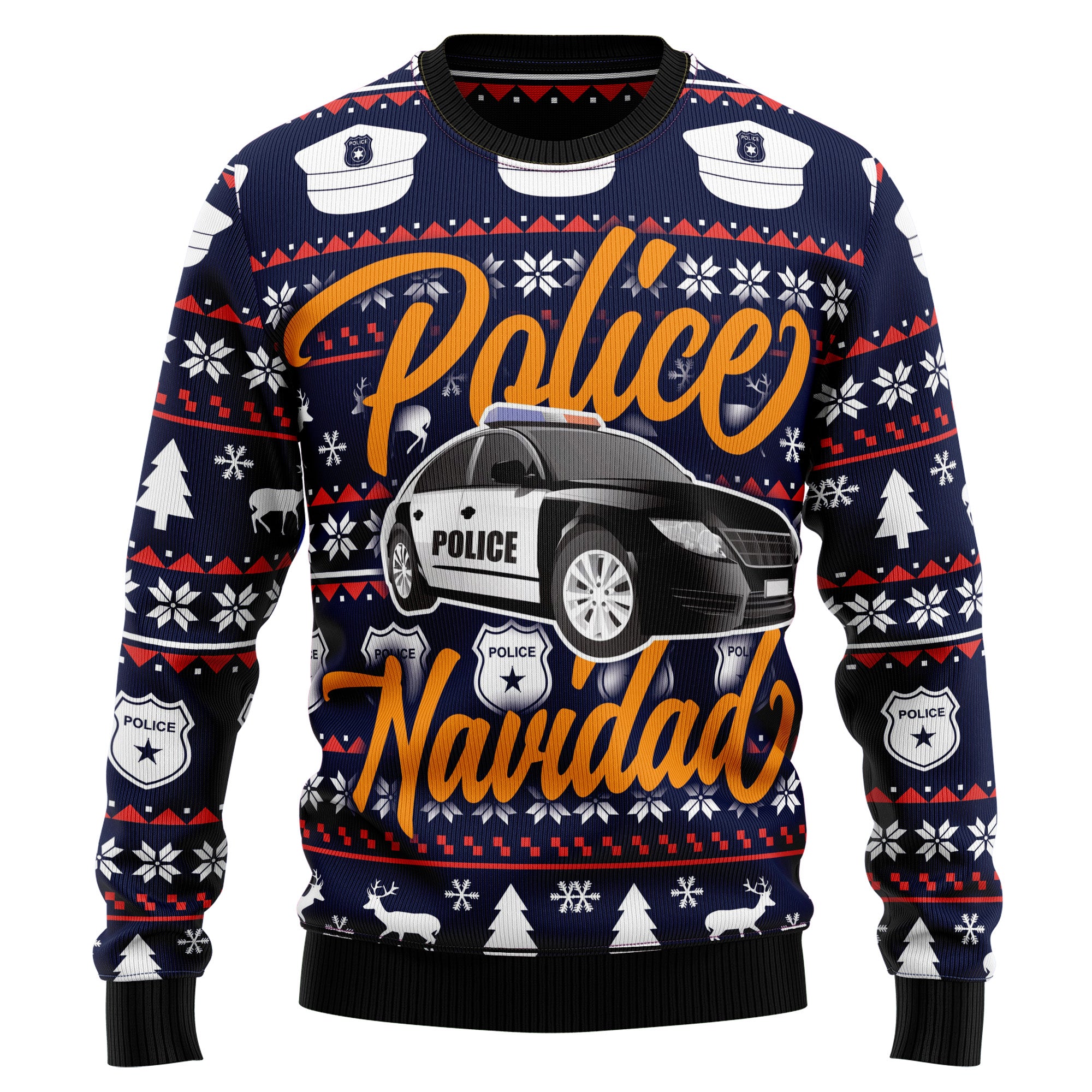 Police Navidad HT92401 Ugly Christmas Sweater- Best Christmas Gifts 2023