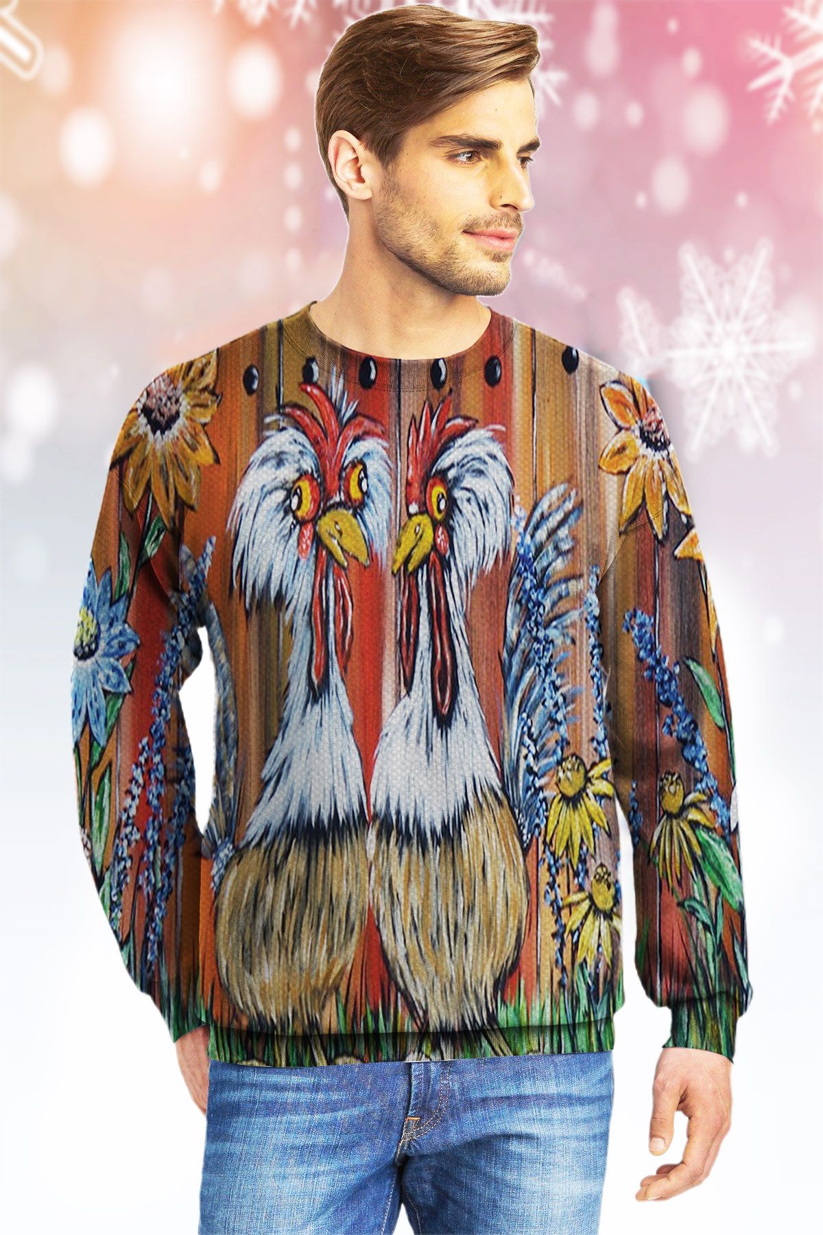 Poultry Farming LTTLJ Ugly Christmas Sweater|Crewneck Sweatshirts For Men & Women|Merry Christmas- Best Christmas Gifts 2023