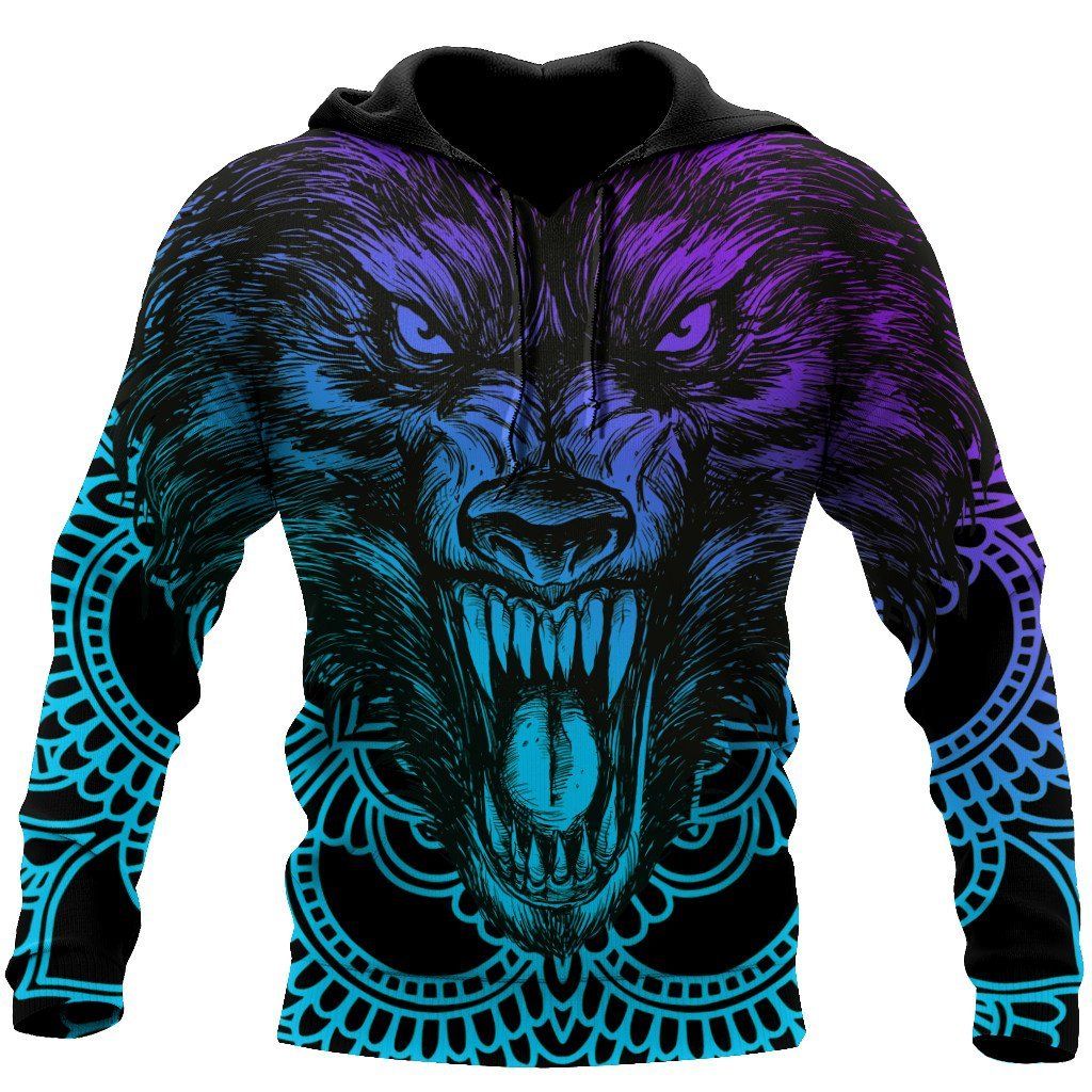 Powerful And Beautiful Wolf 3D Hoodie