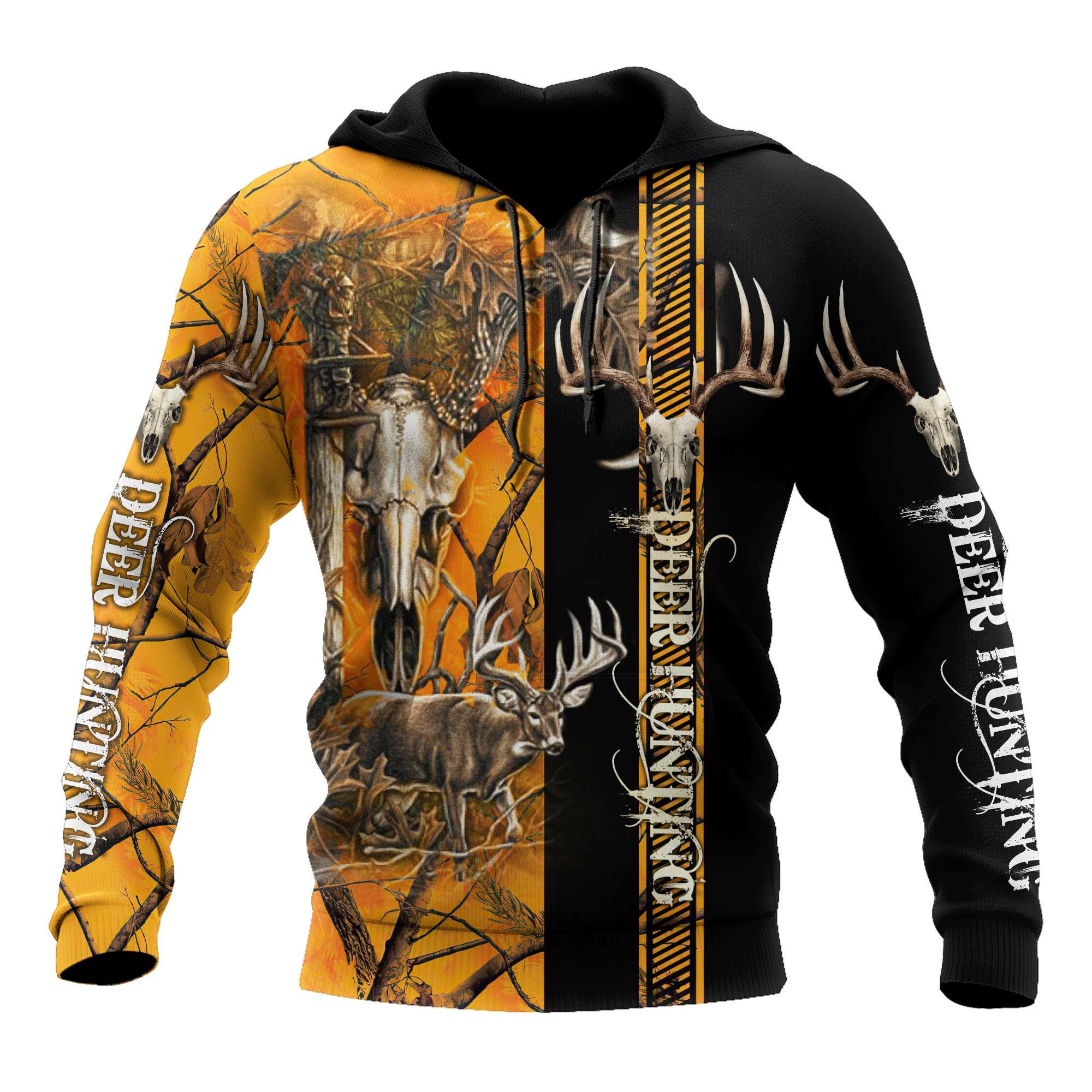 Premium Deer Hunting for Hunter Orange Camo 3D Hoodie