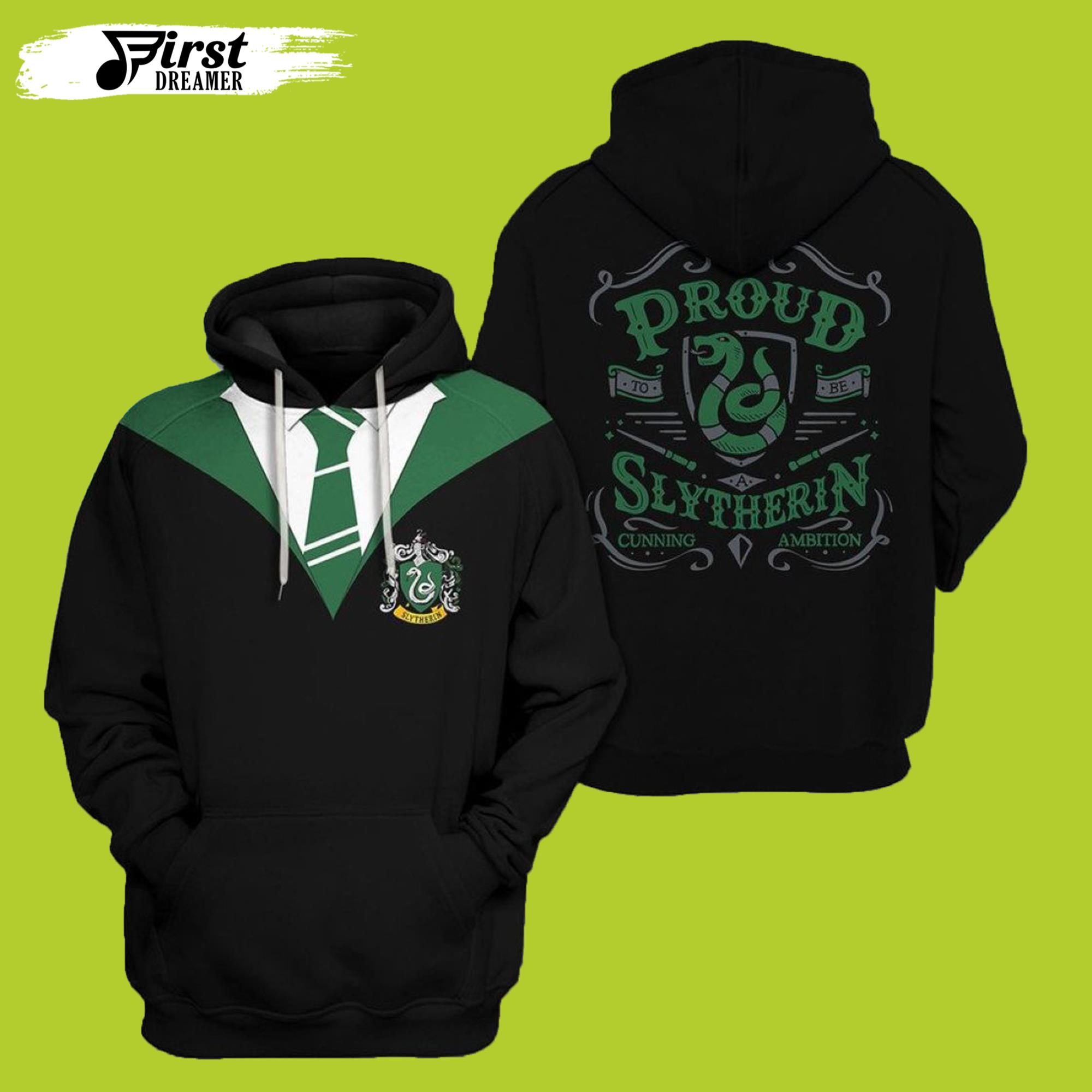 Proud Slytherin Cunning and Ambition Hoodie 3D