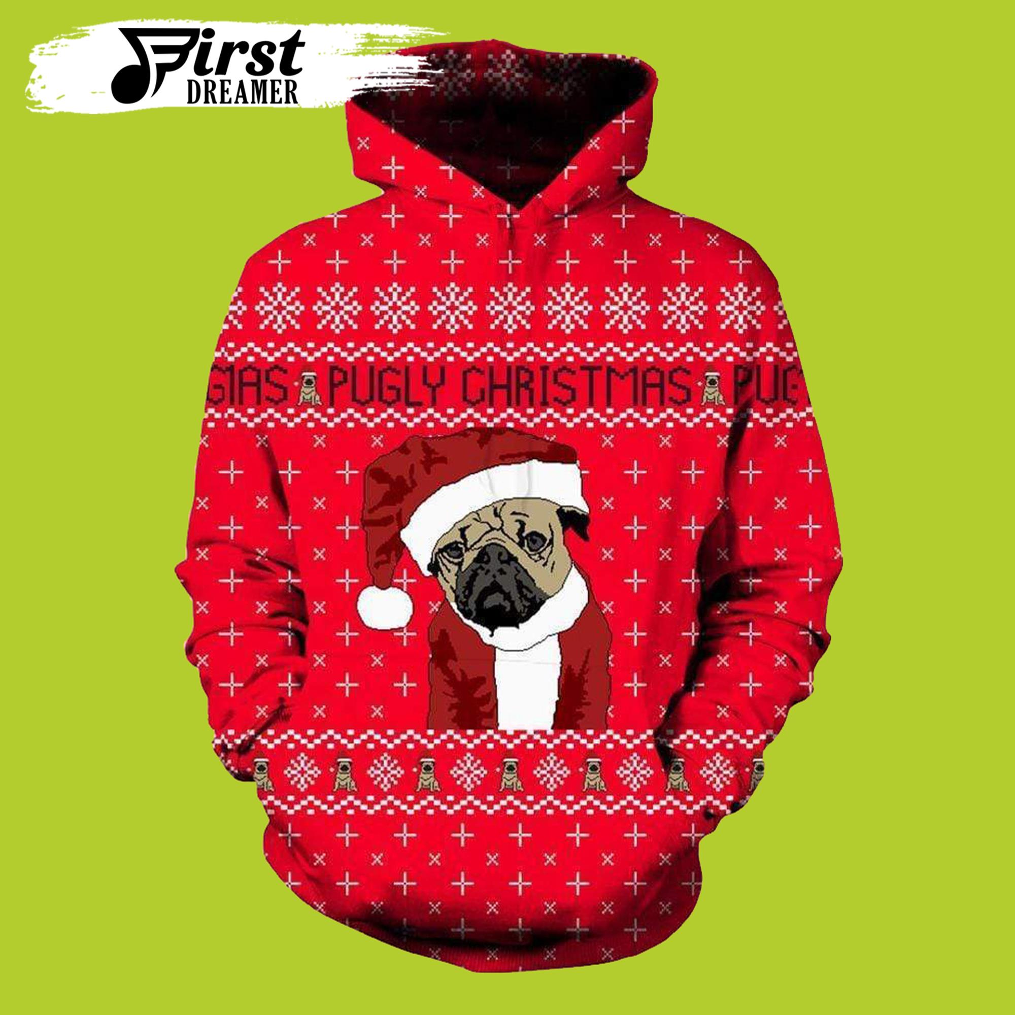 Pug Dog Lover Funny Ugly Christmas Dog Christmas