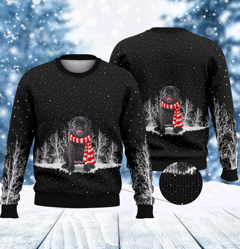 Pug In The Snow Ugly Christmas Sweater- Best Christmas Gifts 2023