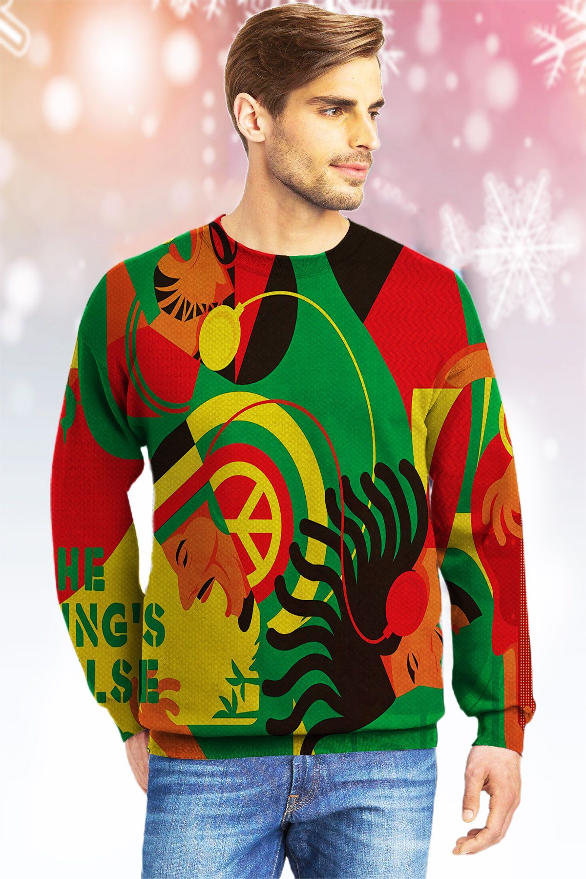 Rasta Reggae  Ugly Christmas Sweater- Best Christmas Gifts 2023