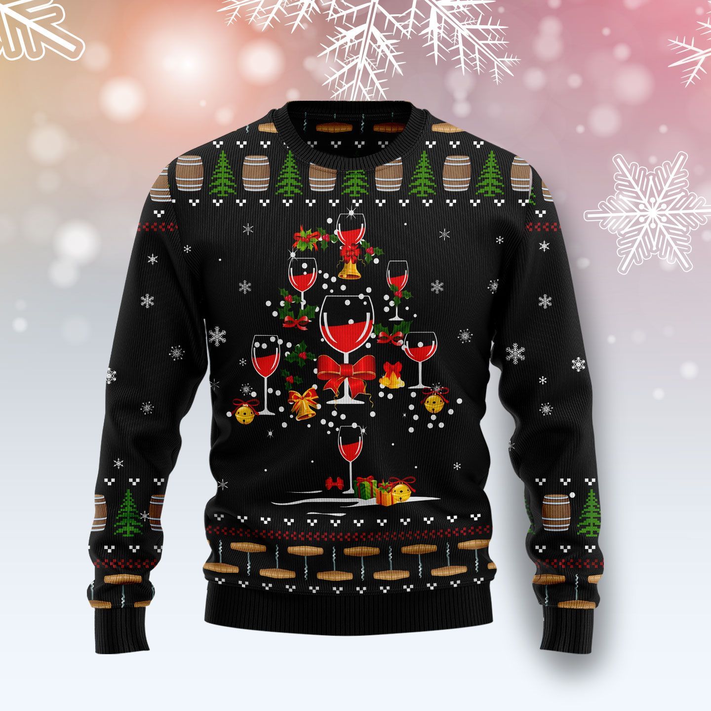 Red Wine Christmas Ugly Christmas Sweater – Best Christmas Gifts 2023