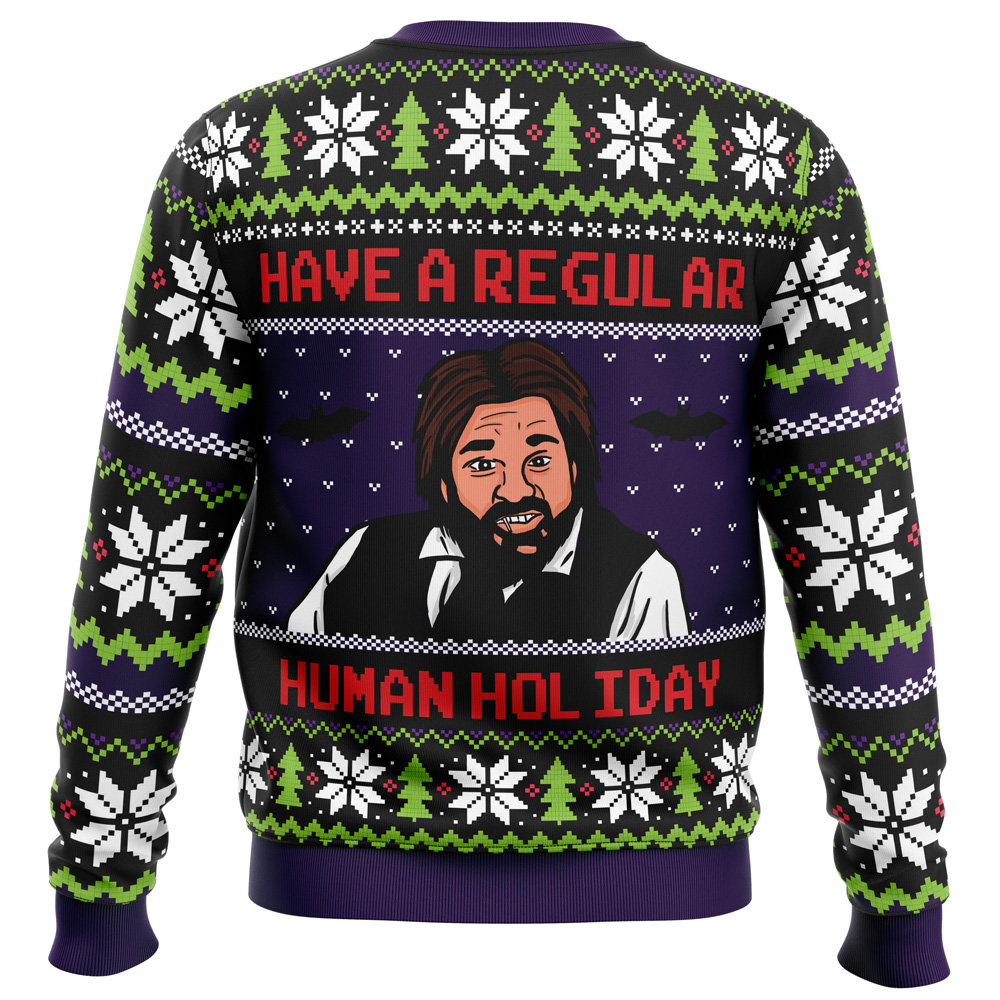 Regular Human Holiday What We Do In The Shadows Ugly Christmas Sweater- Best Christmas Gifts 2023