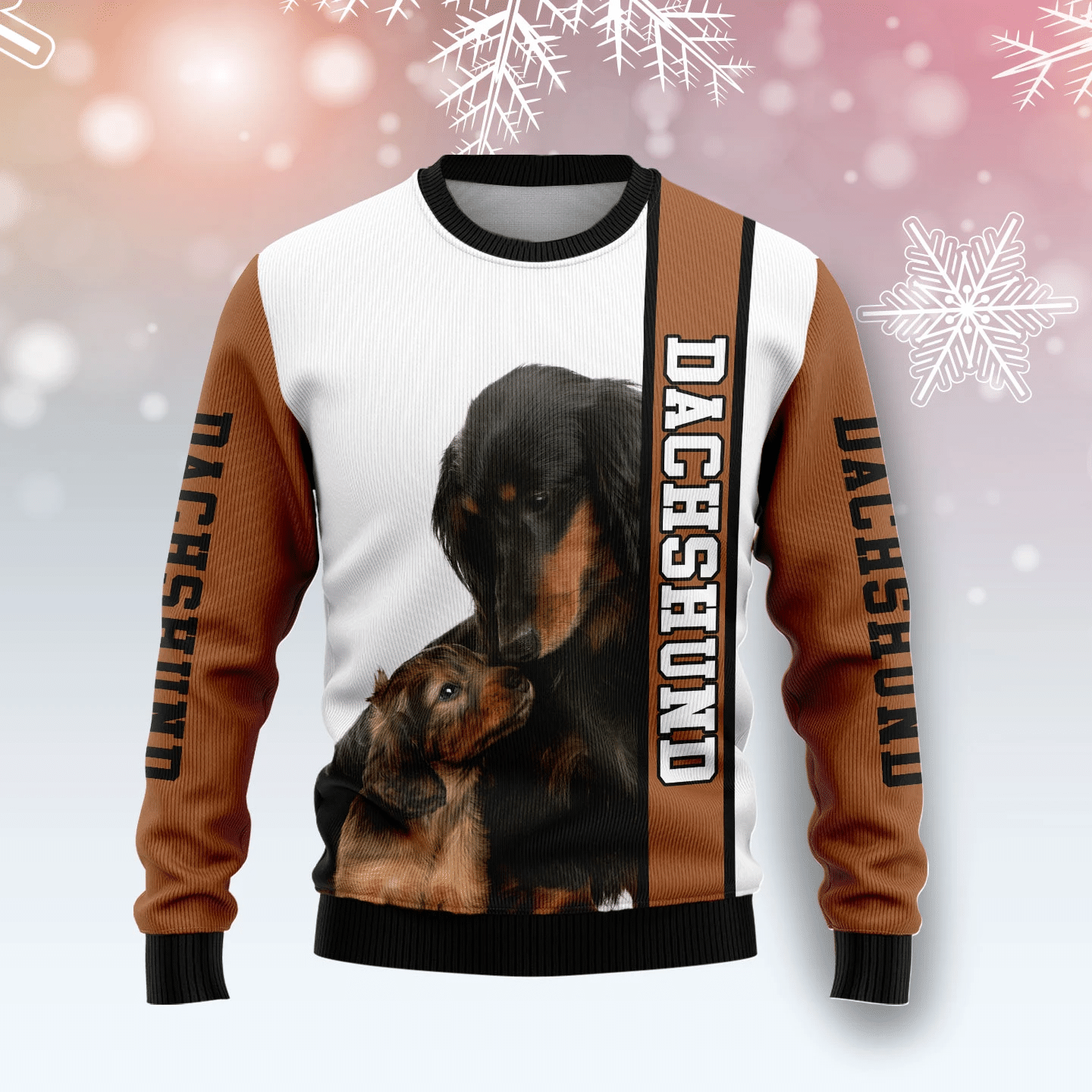 Rescued Dachshund Christmas Ugly Christmas Sweater- Best Christmas Gifts 2023