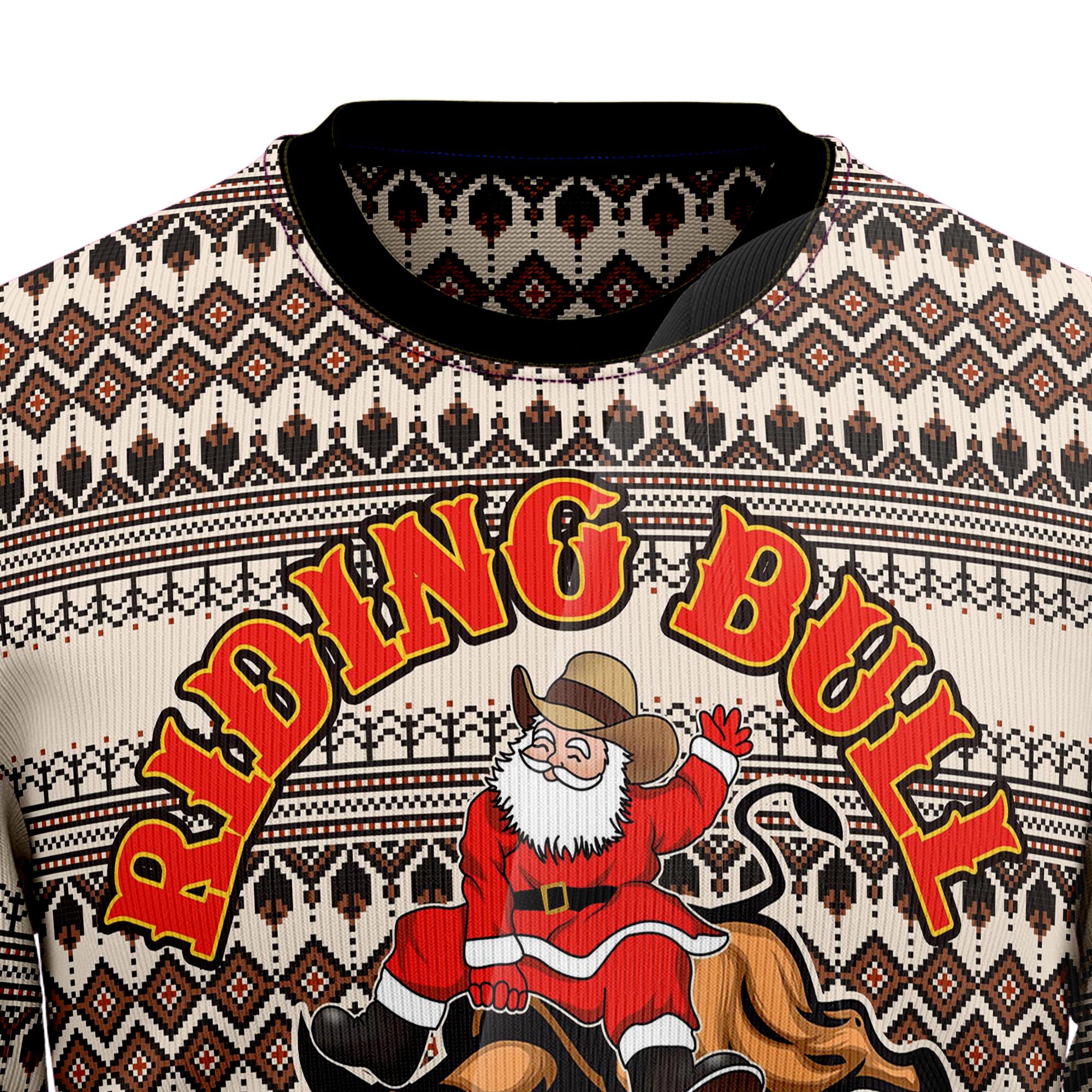 Riding Bulls Punchin Fools HT121120 Ugly Christmas Sweater- Best Christmas Gifts 2023