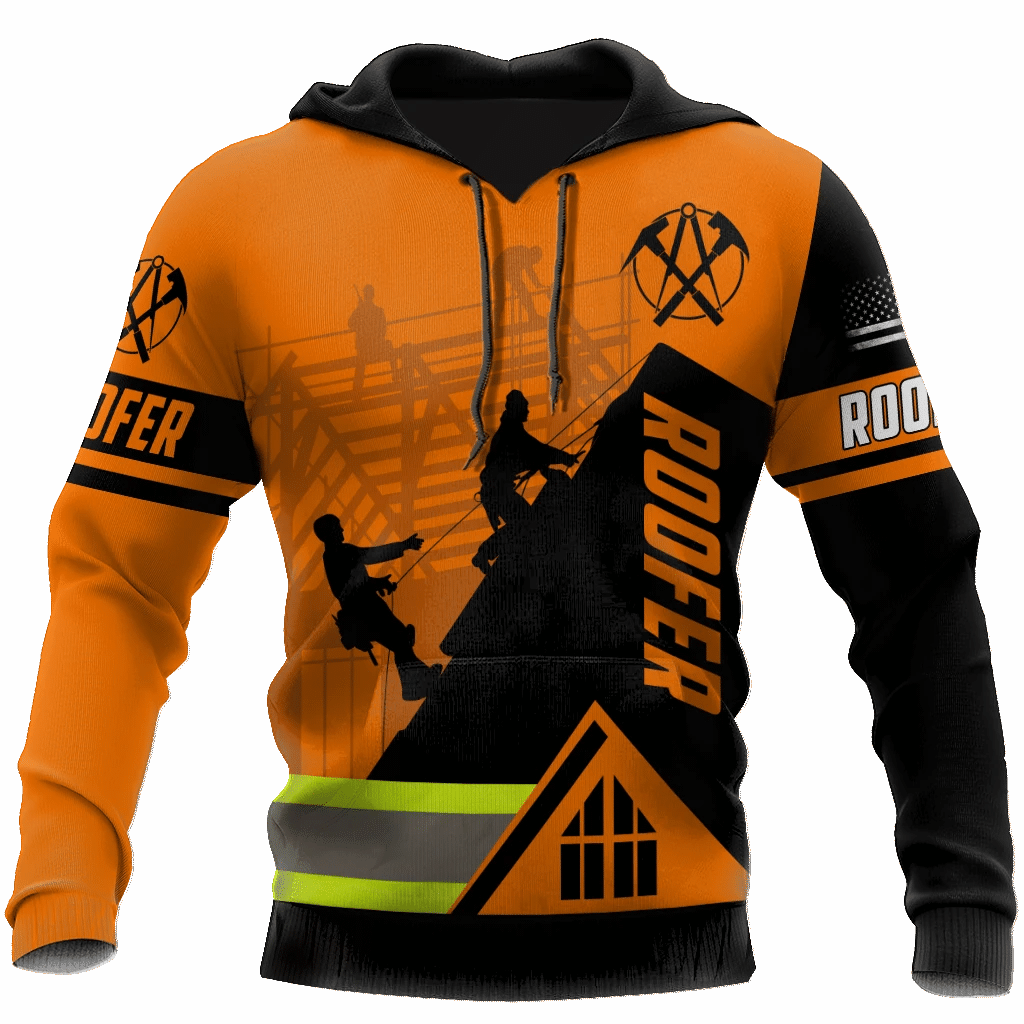 Roofing Gifts Vintage Roofer The Men Orange