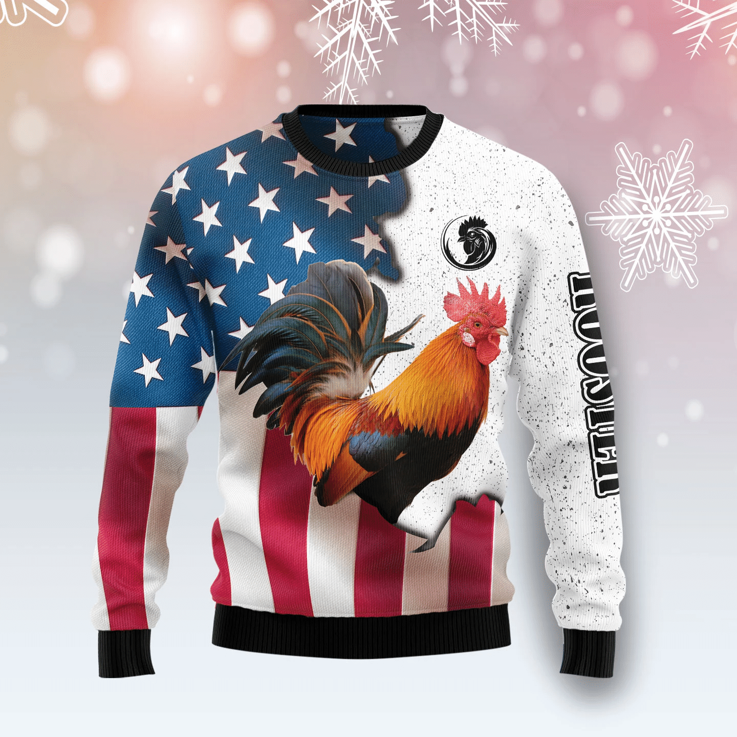 Rooster Usa Christmas Ugly Christmas Sweater- Best Christmas Gifts 2023