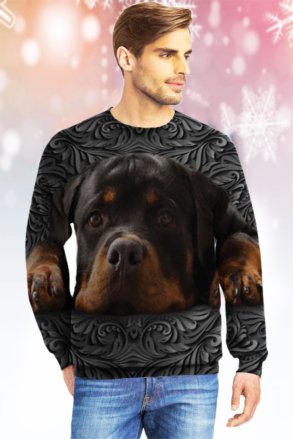 Rottweiler LTTLJ Ugly Christmas Sweater|Crewneck Sweatshirts For Men & Women|Merry Christmas- Best Christmas Gifts 2023