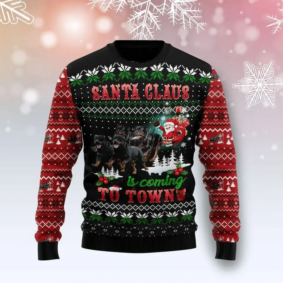 Rottweiler Town Ugly Christmas Sweater – Best Christmas Gifts 2023