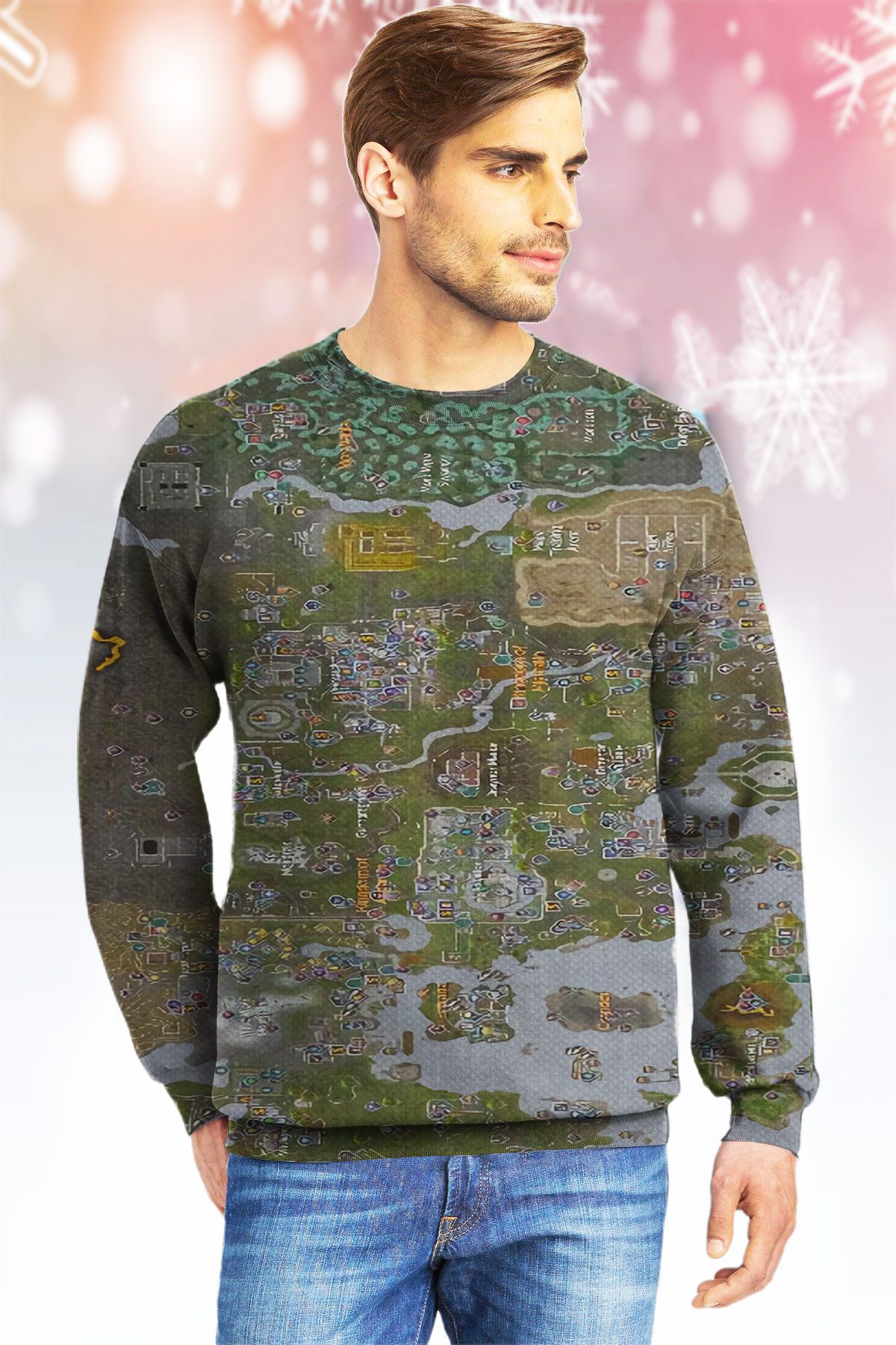 Runescape Map KVH Ugly Christmas Sweater- Best Christmas Gifts 2023