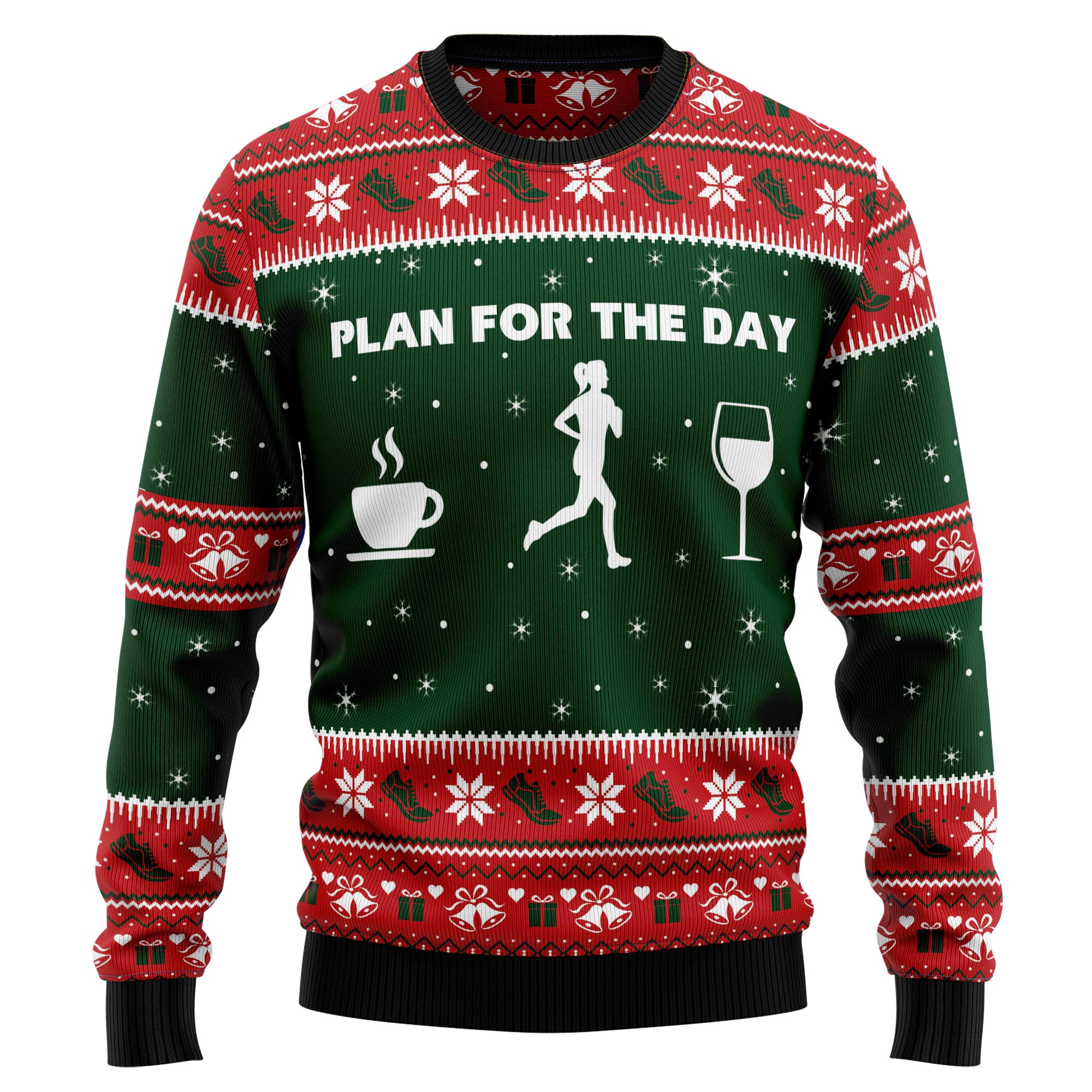 Running Plan For The Day G51021 Ugly Christmas Sweater- Best Christmas Gifts 2023