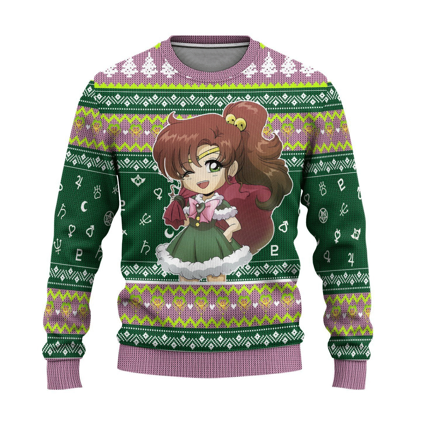 Sailor Moon Anime Sailor Jupiter 8 Ugly Sweater Gifts- Best Christmas Gifts 2023