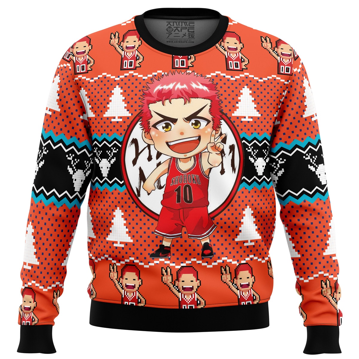 Sakuragi Hanamichi Slam Dunk Ugly Christmas Sweater- Best Christmas Gifts 2023