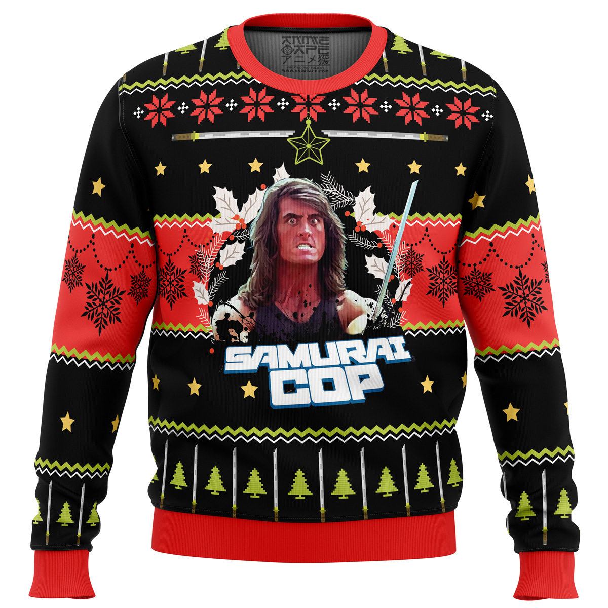 Samurai Cop Ugly Christmas Sweater- Best Christmas Gifts 2023