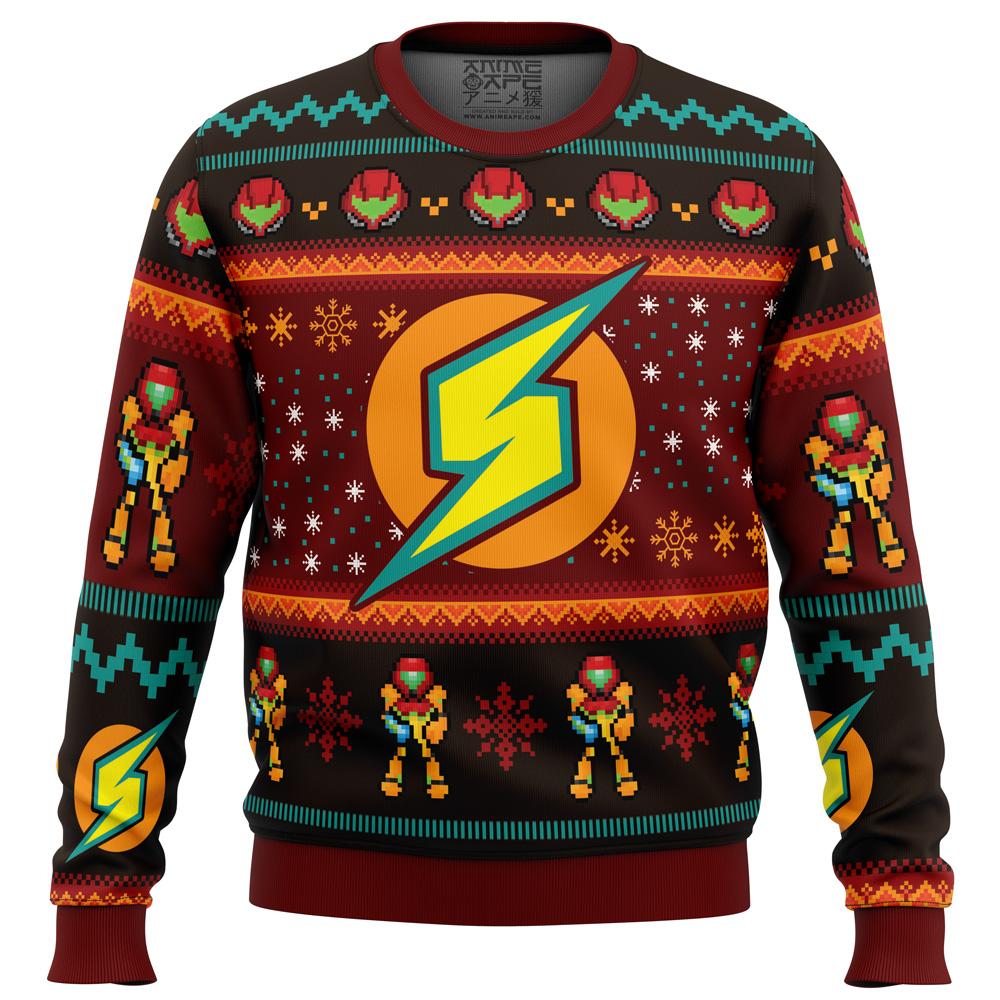 Samus Metroid Ugly Christmas Sweater- Best Christmas Gifts 2023