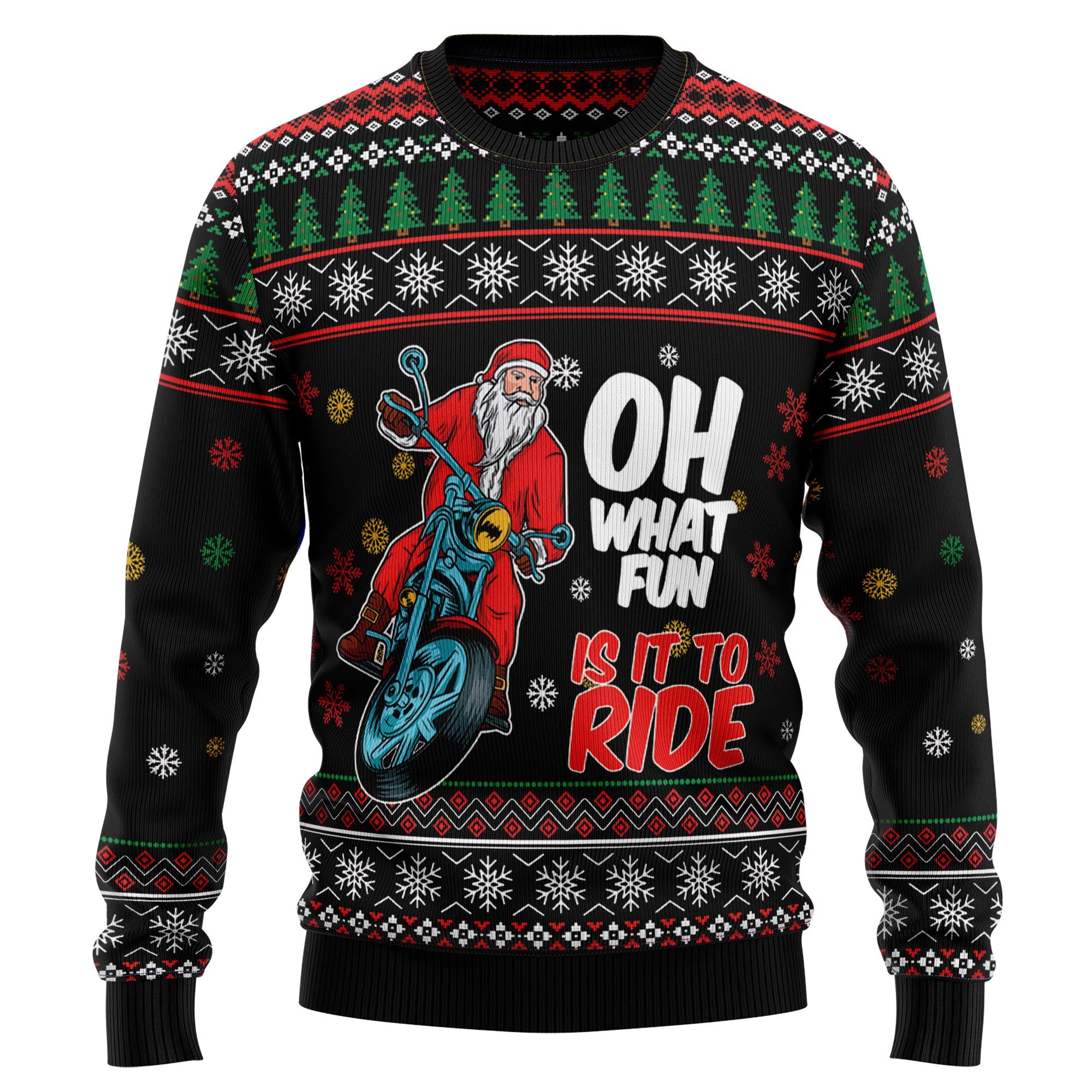 Santa And Motor T1911 Ugly Christmas Sweater- Best Christmas Gifts 2023