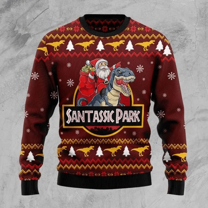 Santa And Trex Ugly Christmas Sweater – Best Christmas Gifts 2023