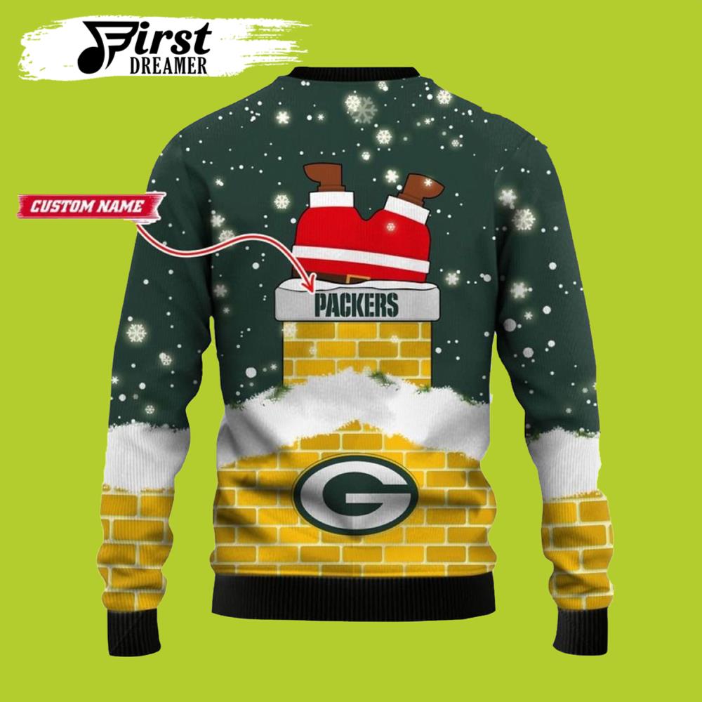 Santa Claus Custom Green Bay Packers Ugly Christmas Sweater- Best Christmas Gifts 2023