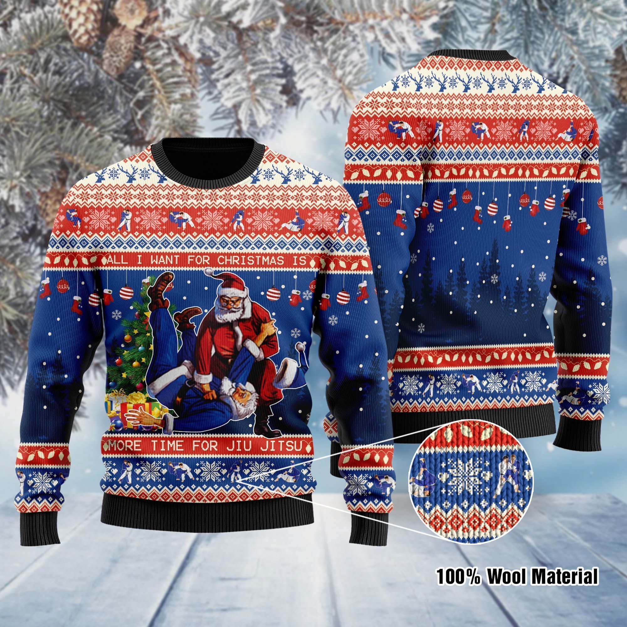 Santa Claus With Sayings All I Want For Christmas Is More Time For Ugly Christmas Sweater – Best Christmas Gifts 2023