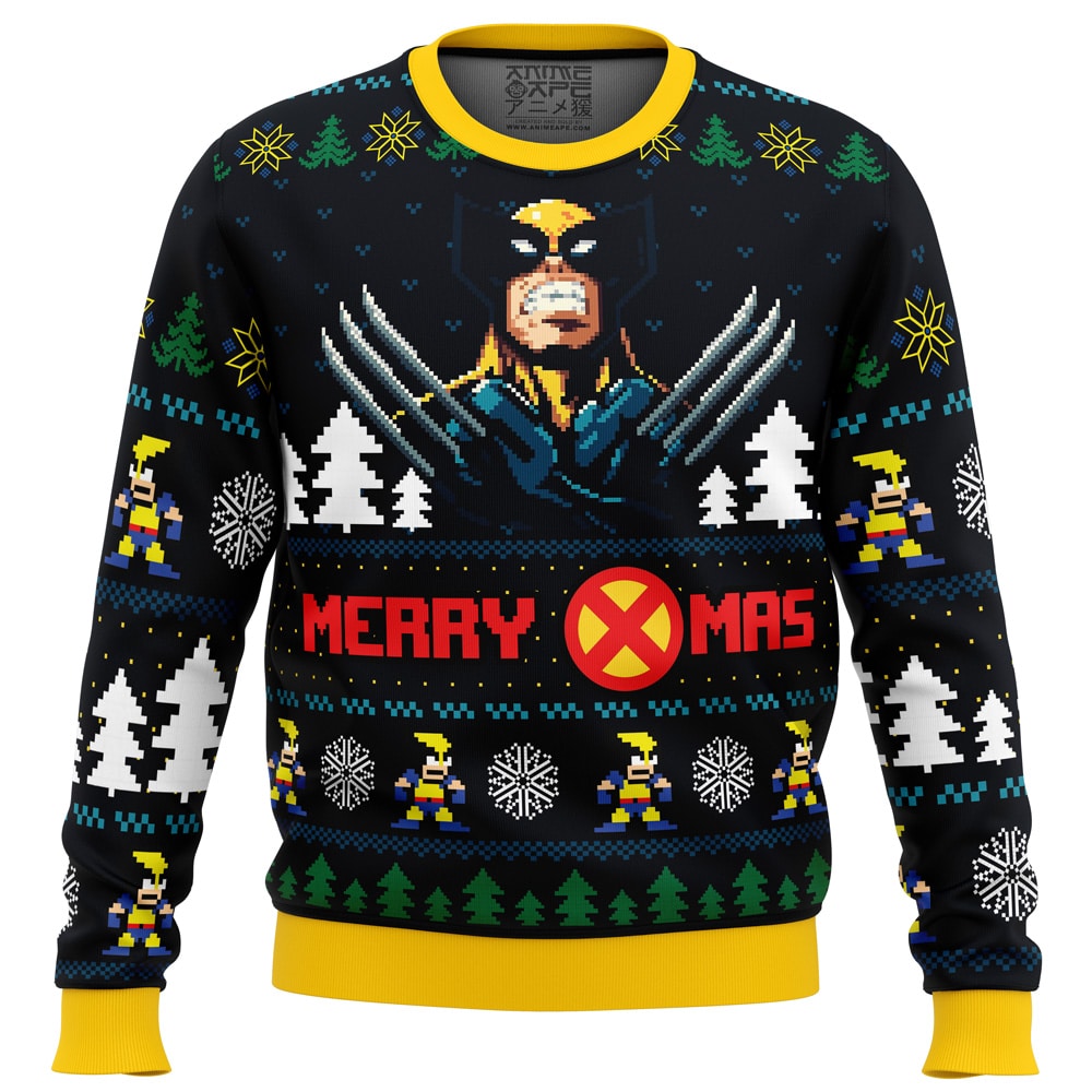 Santa Claws Wolverine Marvel Ugly Christmas Sweater- Best Christmas Gifts 2023